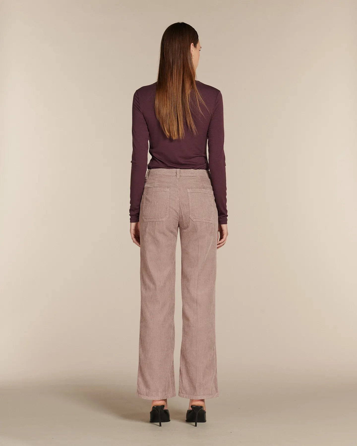 Labdip Swann Trendy Corduroy pantalon velours wisteria taille haute