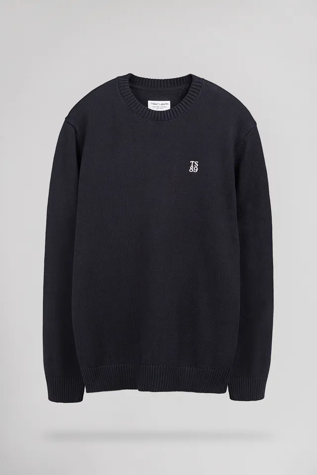 Teddy Smith P-Jimmy pull homme coton bleu navy