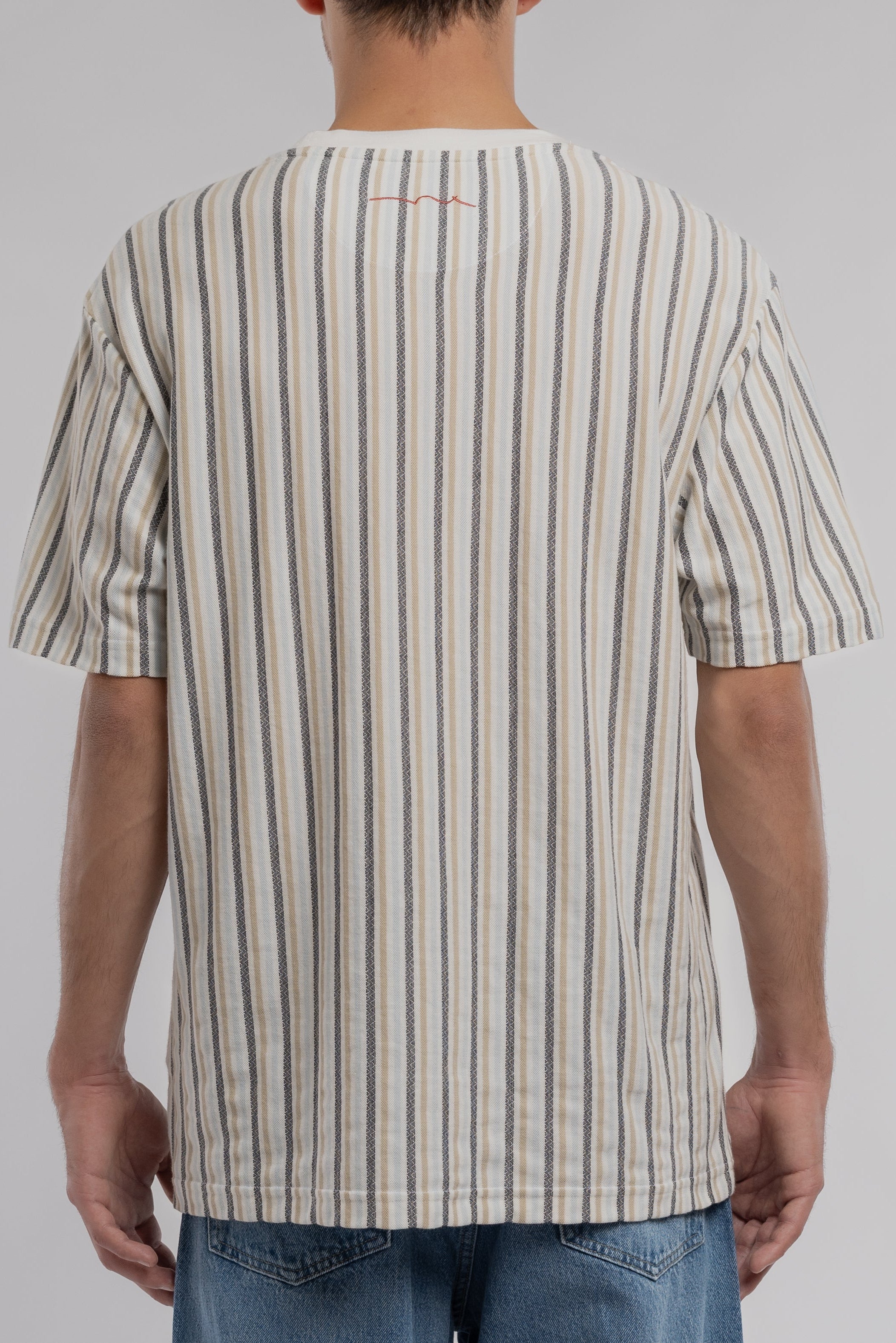 Teddy Smith T-Jacko MC t-shirt homme blanc rayé ample