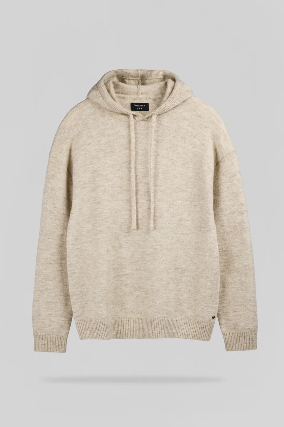 Teddy Smith P-Carson pull capuche beige lin 50% laine