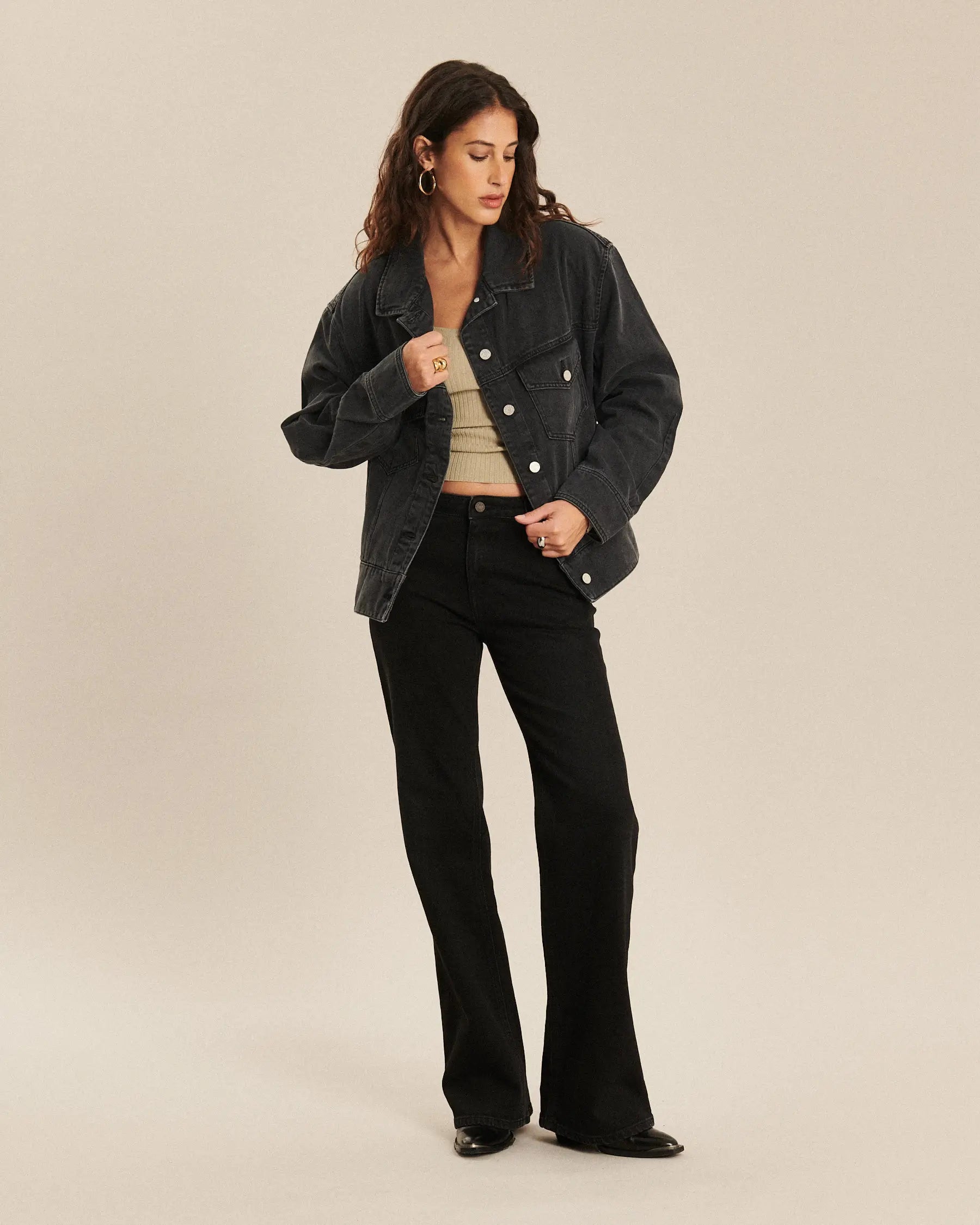 Labdip Baya BL 50 Black Washed veste oversize noire