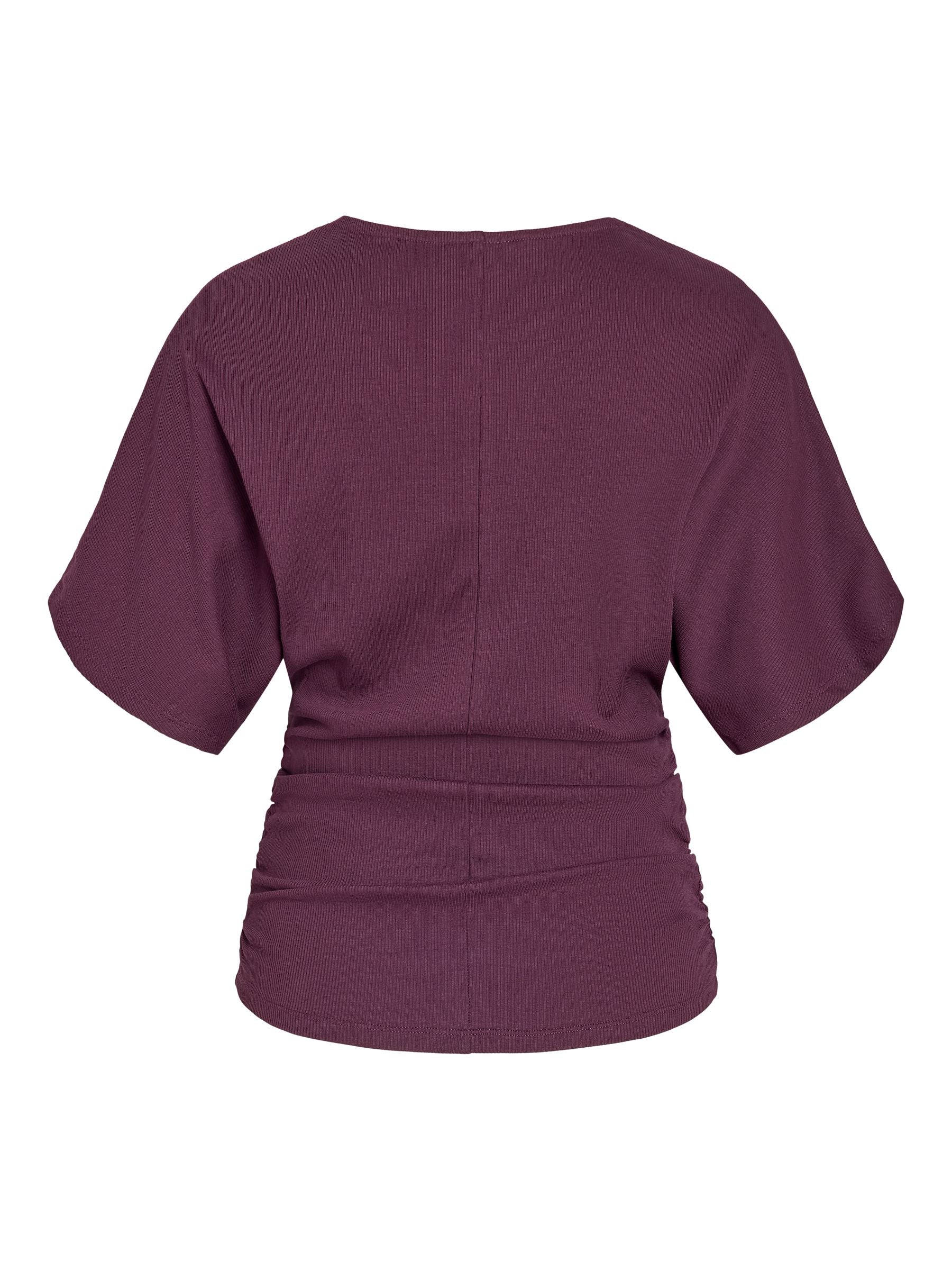 Noisy May Abbi t-shirt coton bio froncé manches courtes