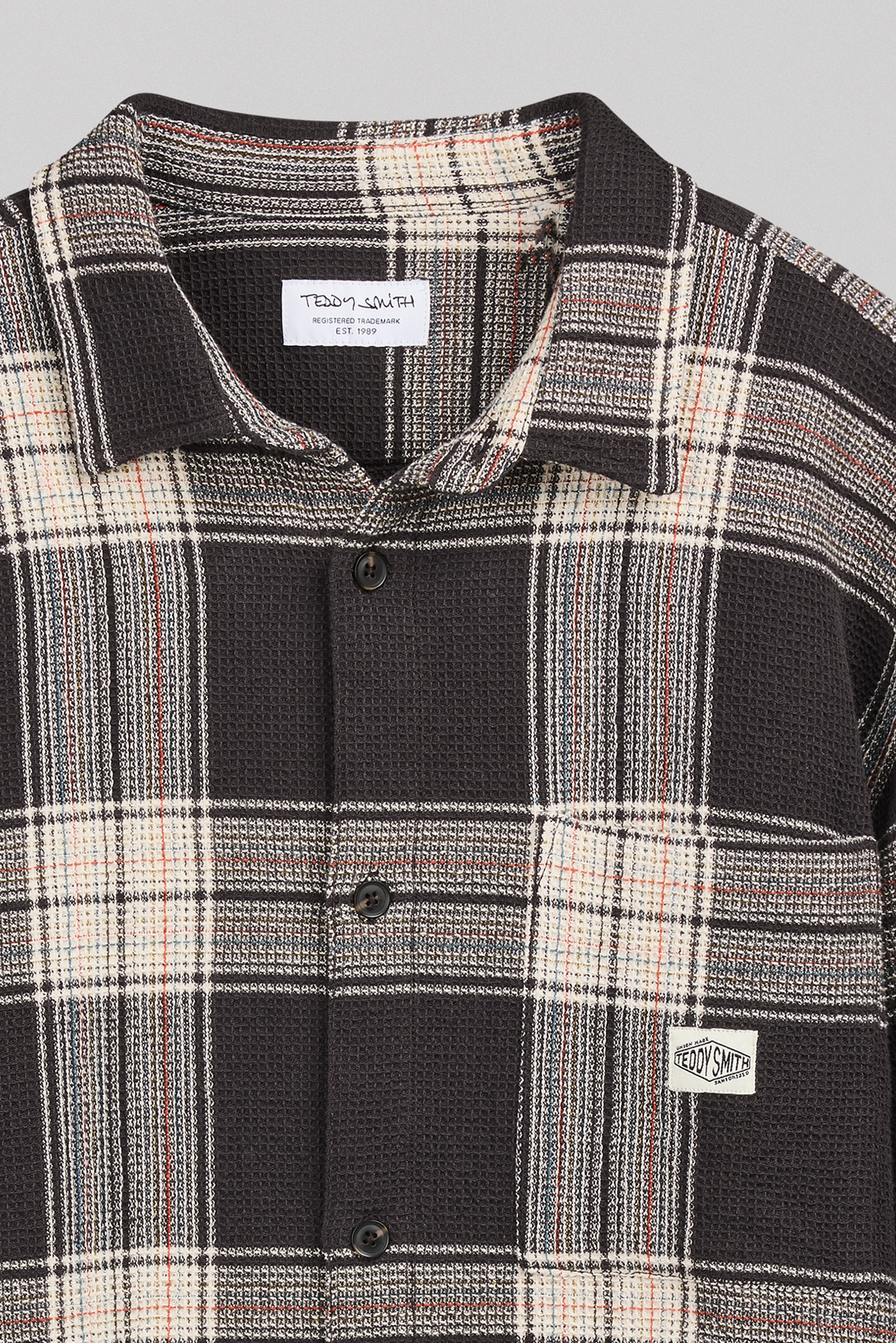 Teddy Smith C-Structure ML chemise carreaux marron homme