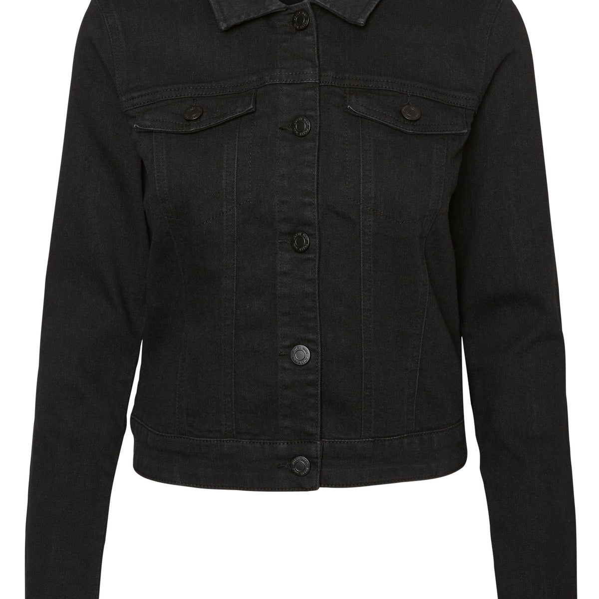 Noisy May veste en jean courte col chemise stretch