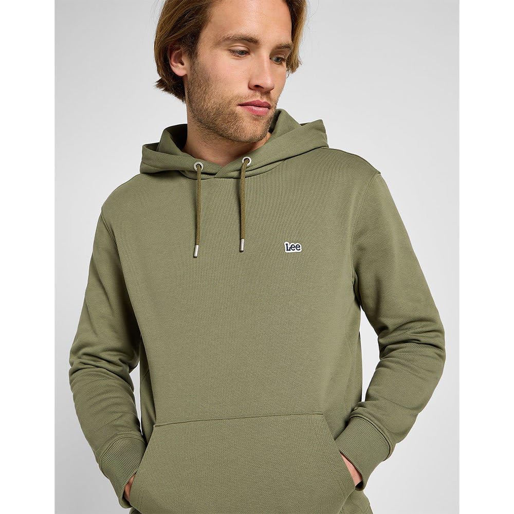 Lee Plain Hoodie sweat homme vert mercantile green