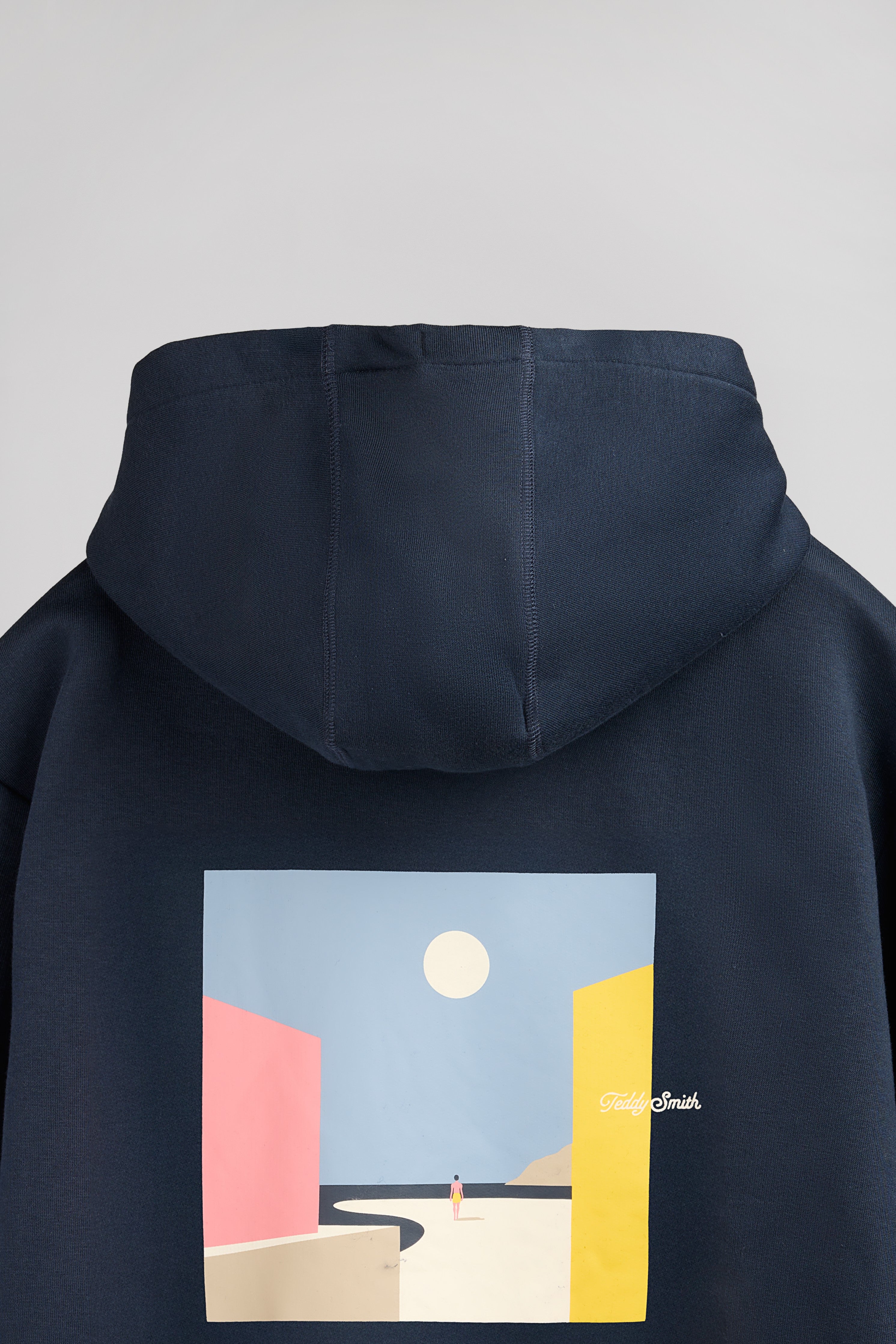 TEDDY SMITH S-MINIMALIST HO sweat navy capuche homme
