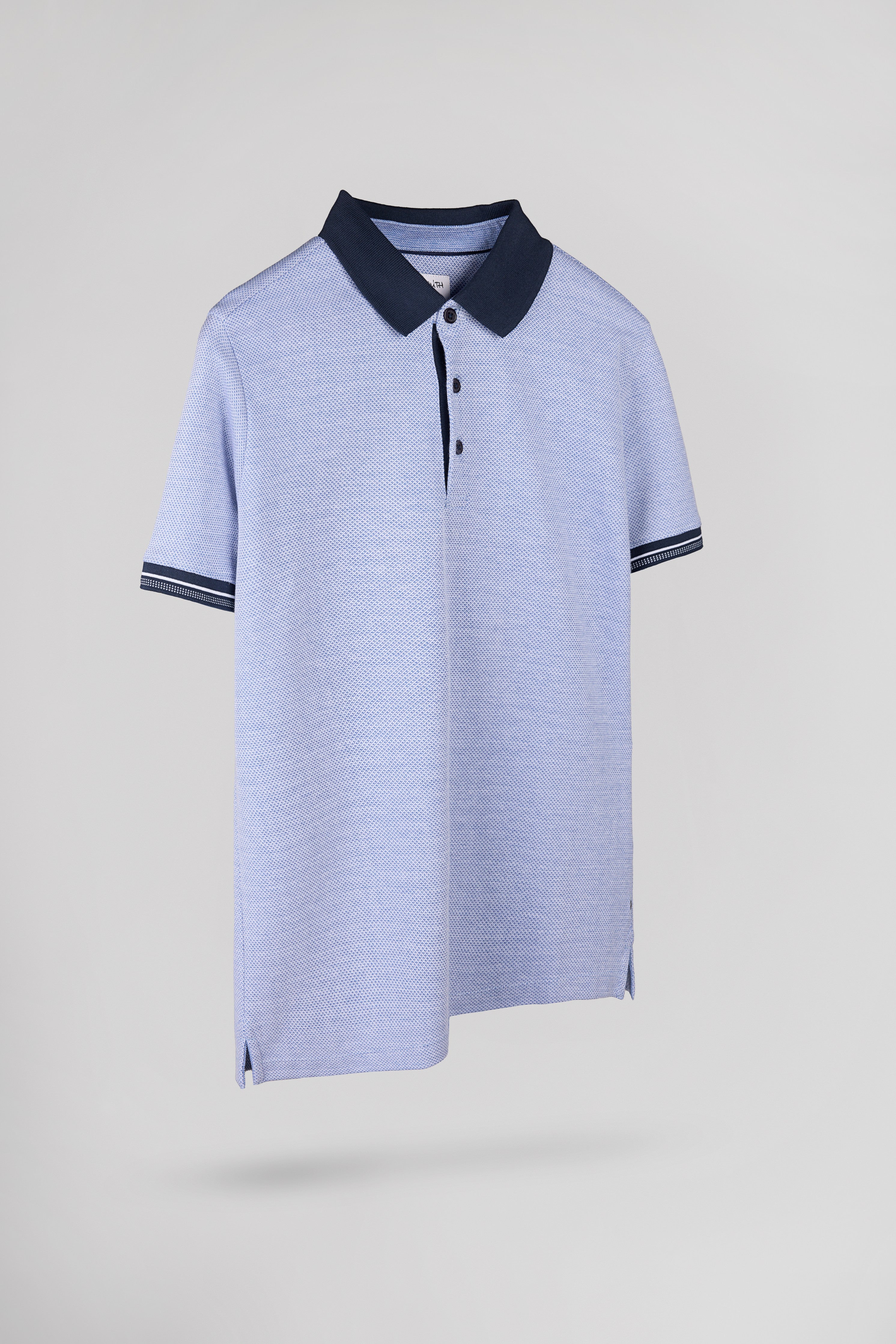 Teddy Smith P-Goldwin MC polo bleu pastel jacquard