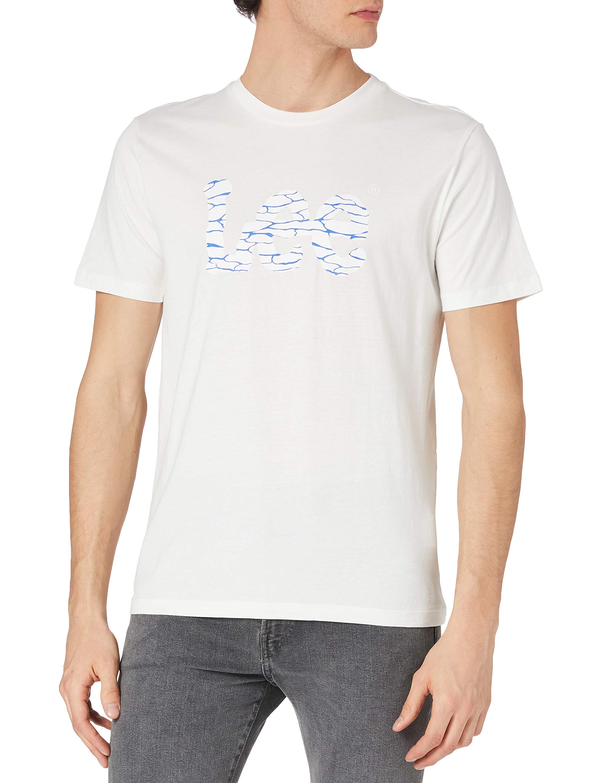 Lee Wobbly Logo Tee t-shirt Navy Drop coton