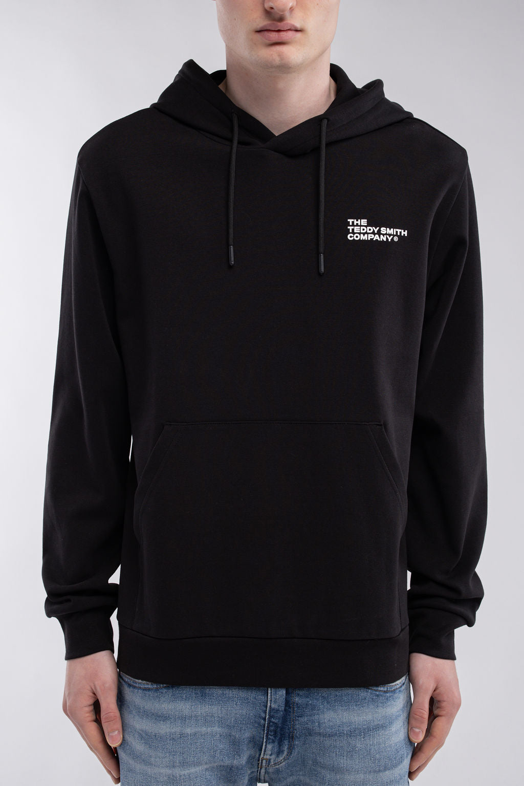 Teddy Smith S-Company Hoody sweat capuche noir interlock