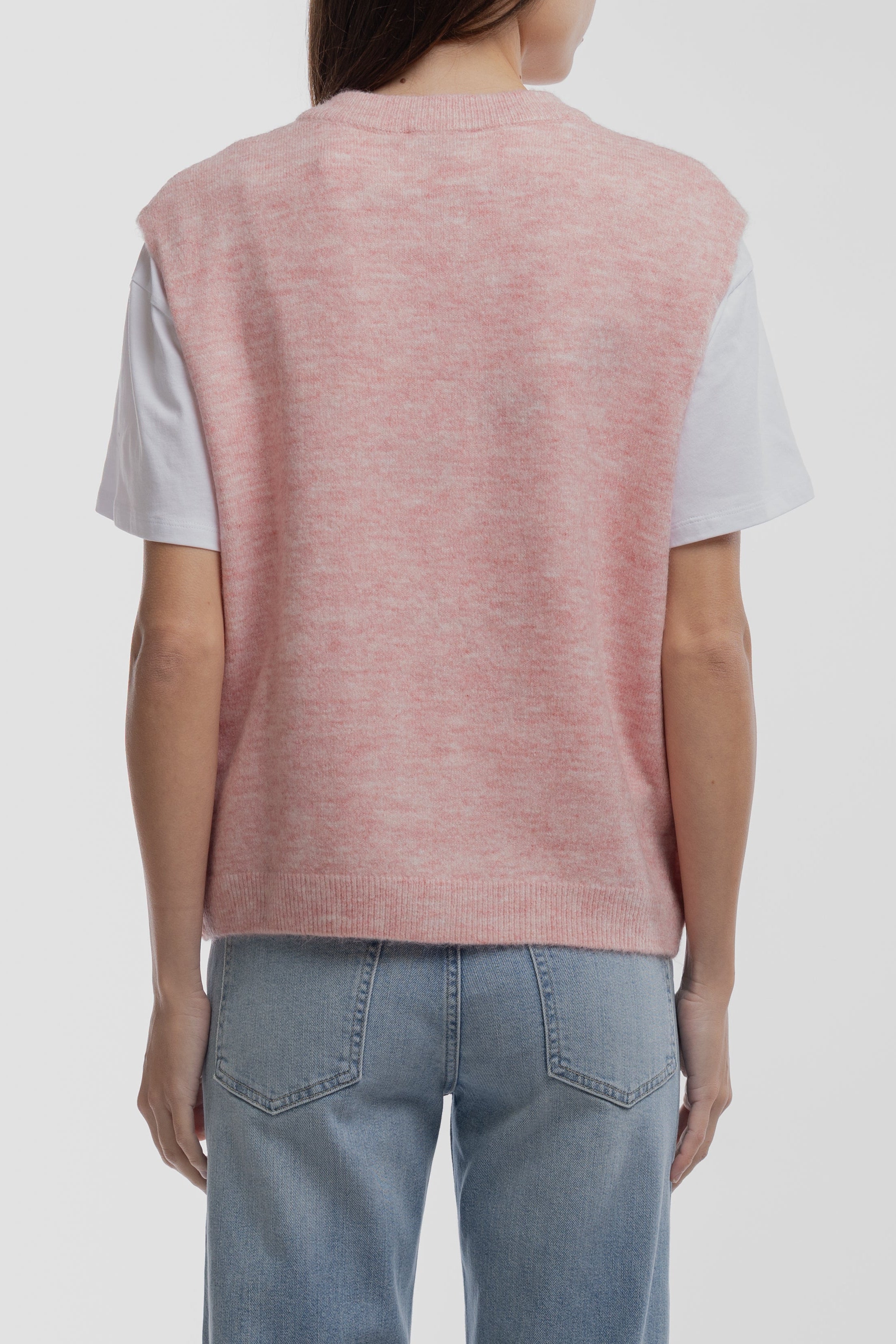 Teddy Smith G-Hazel gilet sans manches vieux rose boutons