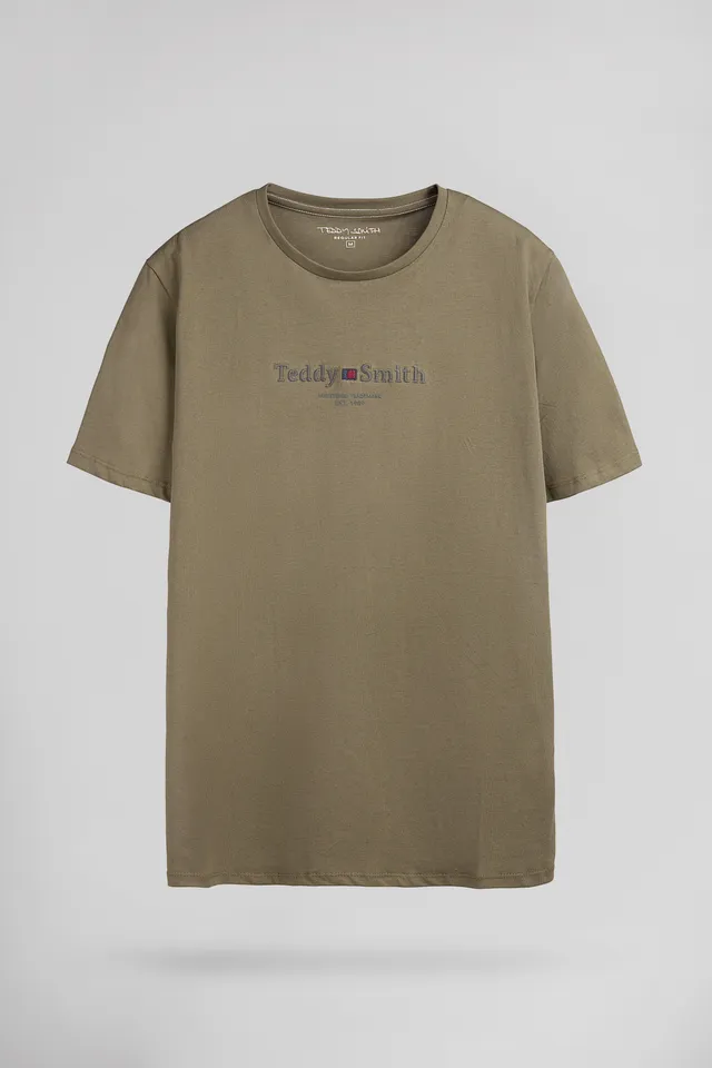 Teddy Smith T-Jim MC t-shirt homme Dusty Kaki coton