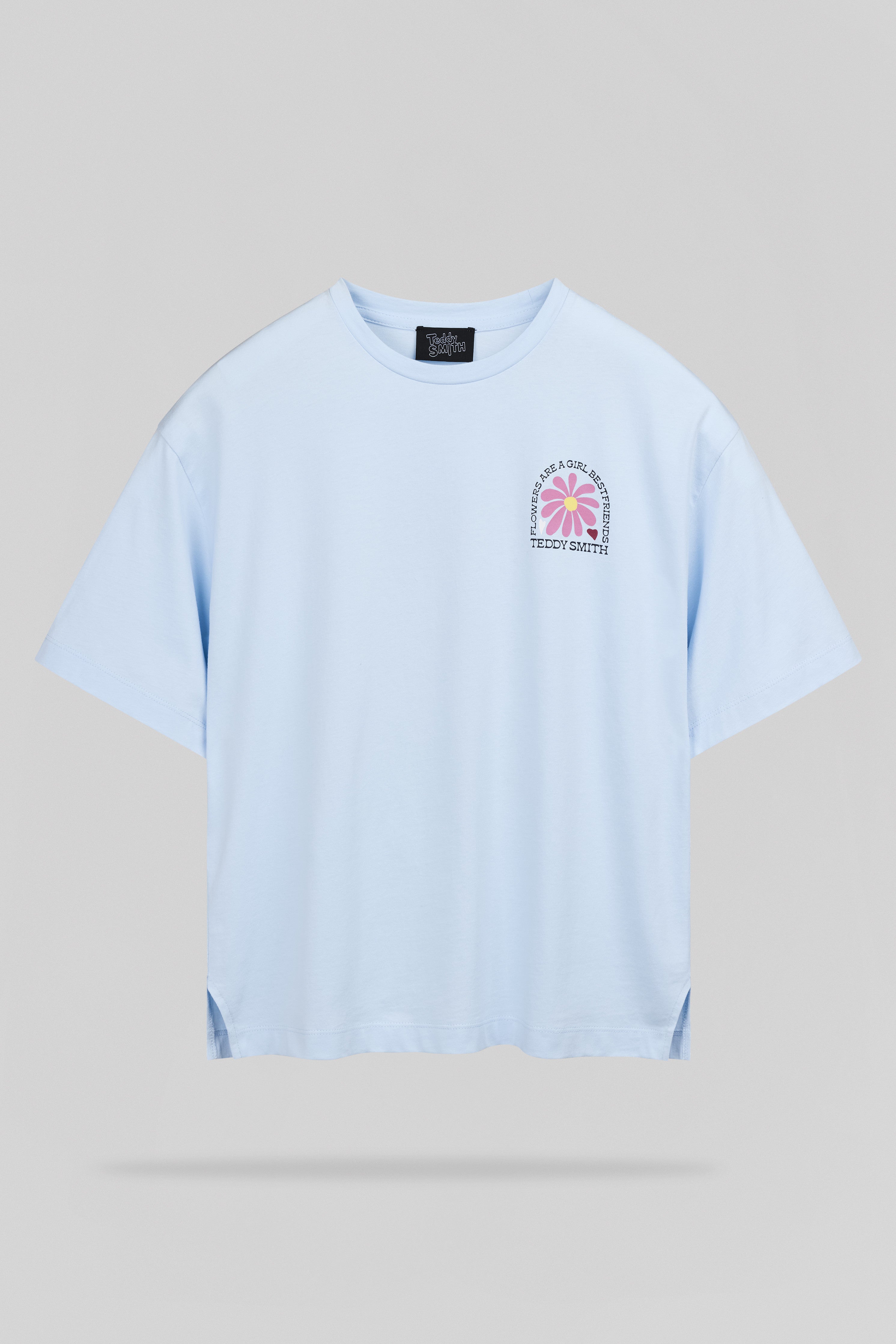 Teddy Smith T-Flowa MC t-shirt bleu clair floral femme ample