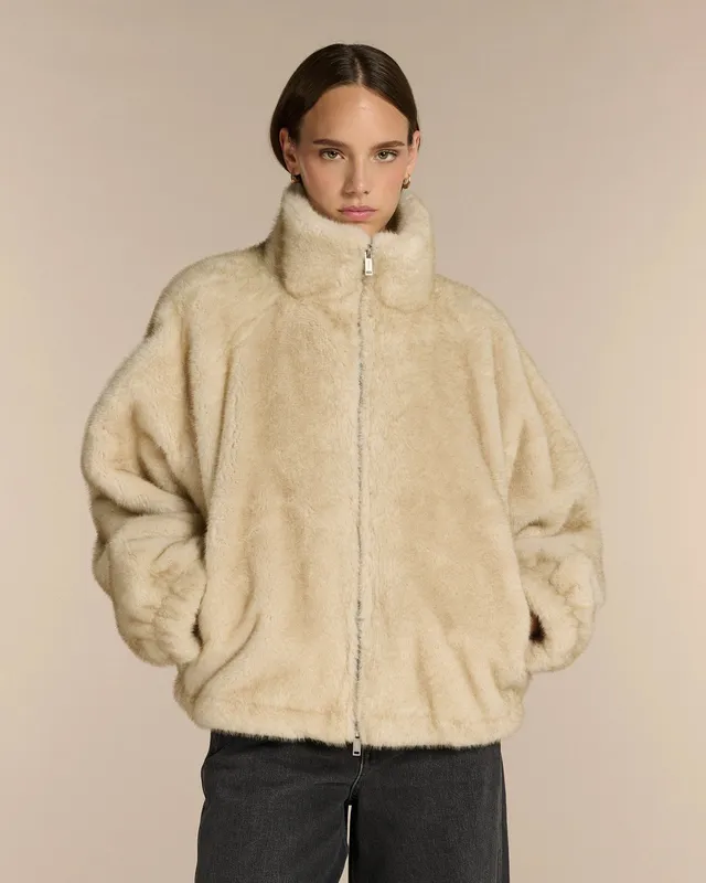 Labdip Boy veste fausse fourrure Cortina col montant
