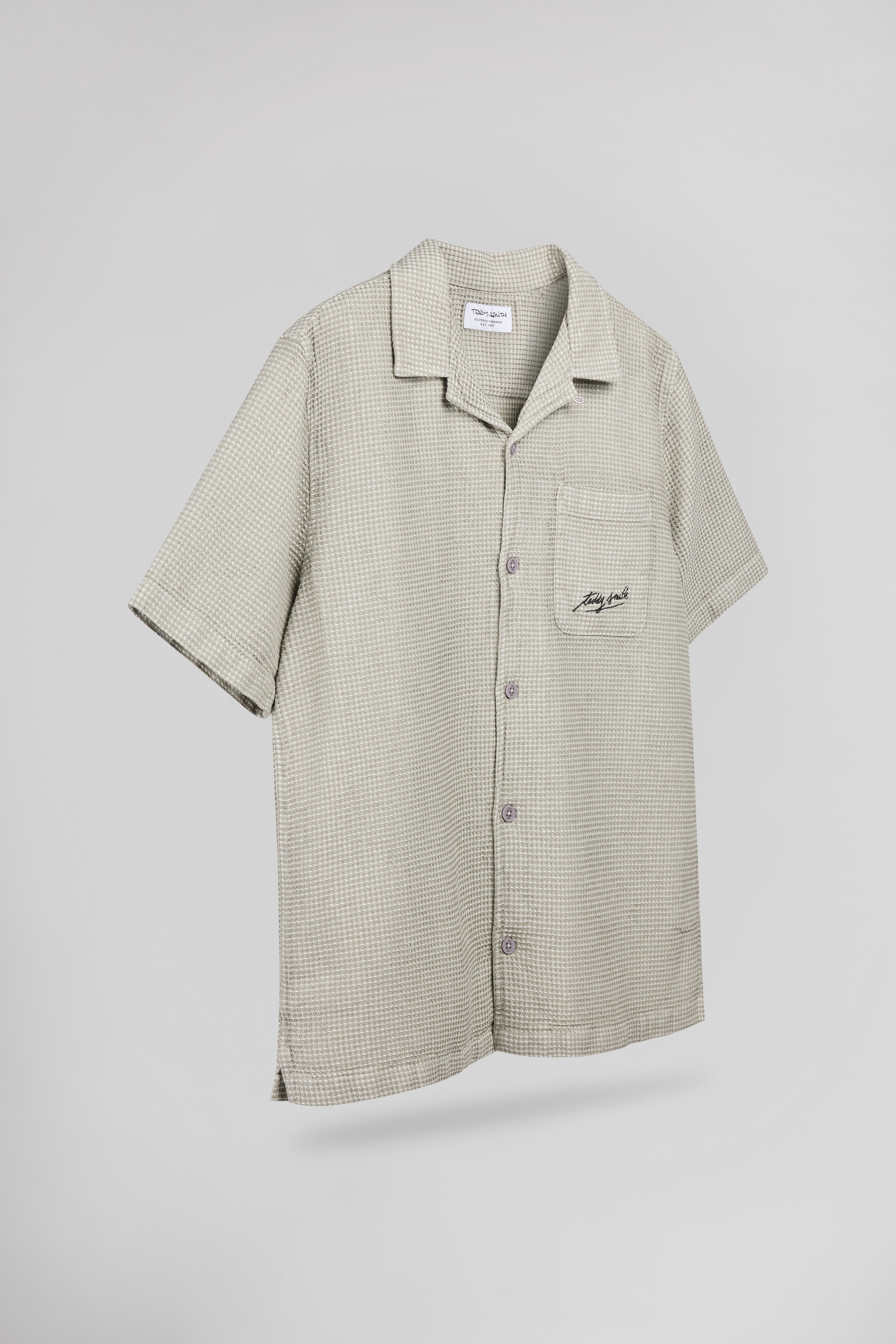 Teddy Smith C-Elvis chemise kaki manches courtes S