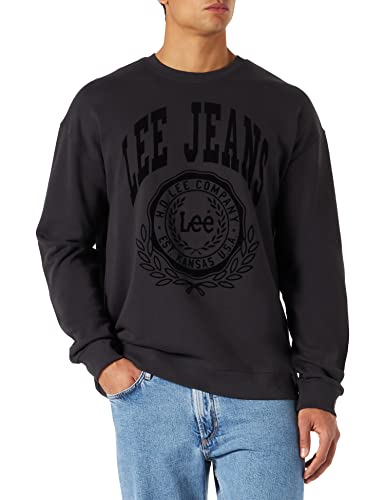 Lee Crew Seasonal sweat homme noir délavé XL