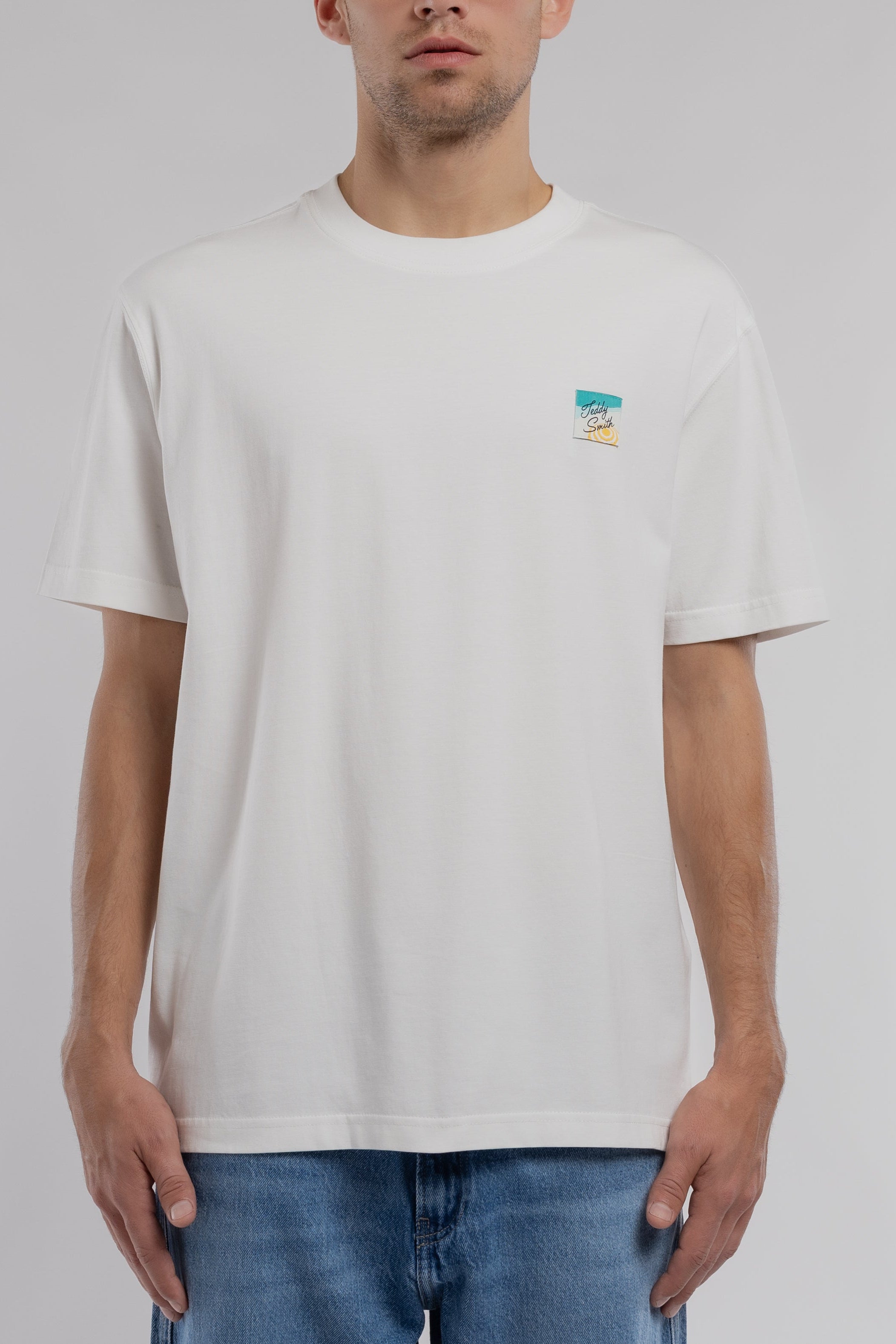 Teddy Smith T-Edric MC Middle White t-shirt ample col rond