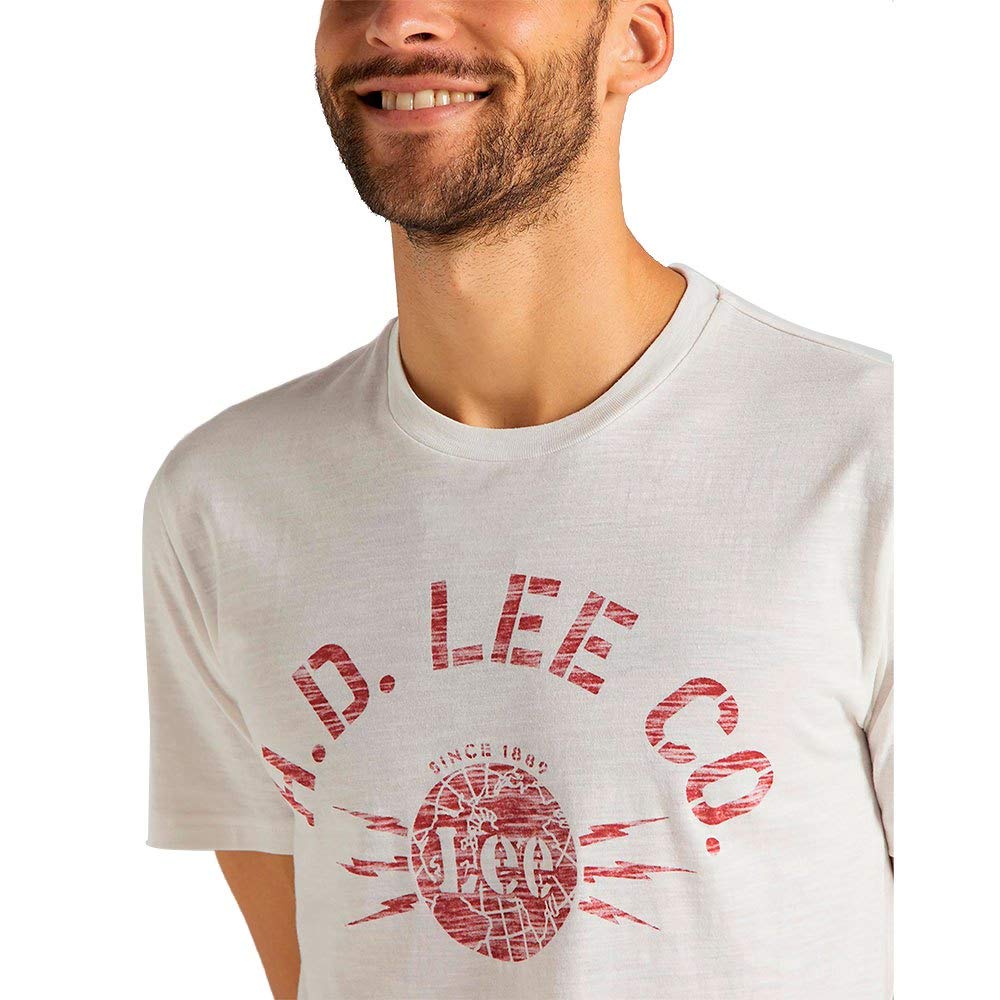 Lee Stencil Tee t-shirt homme blanc XXL coton