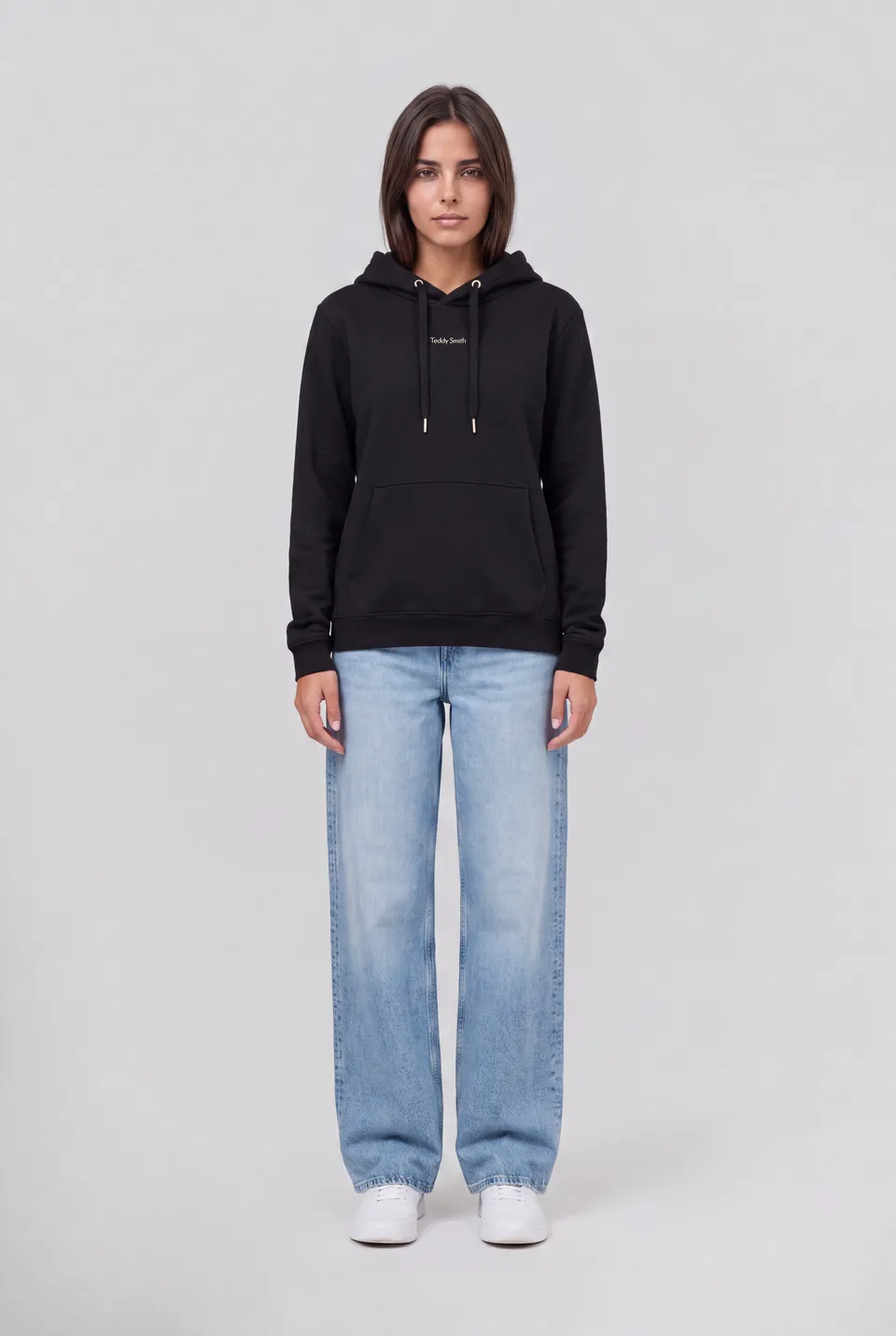 Teddy Smith S-Solene Hoody sweat capuche noir femme coton