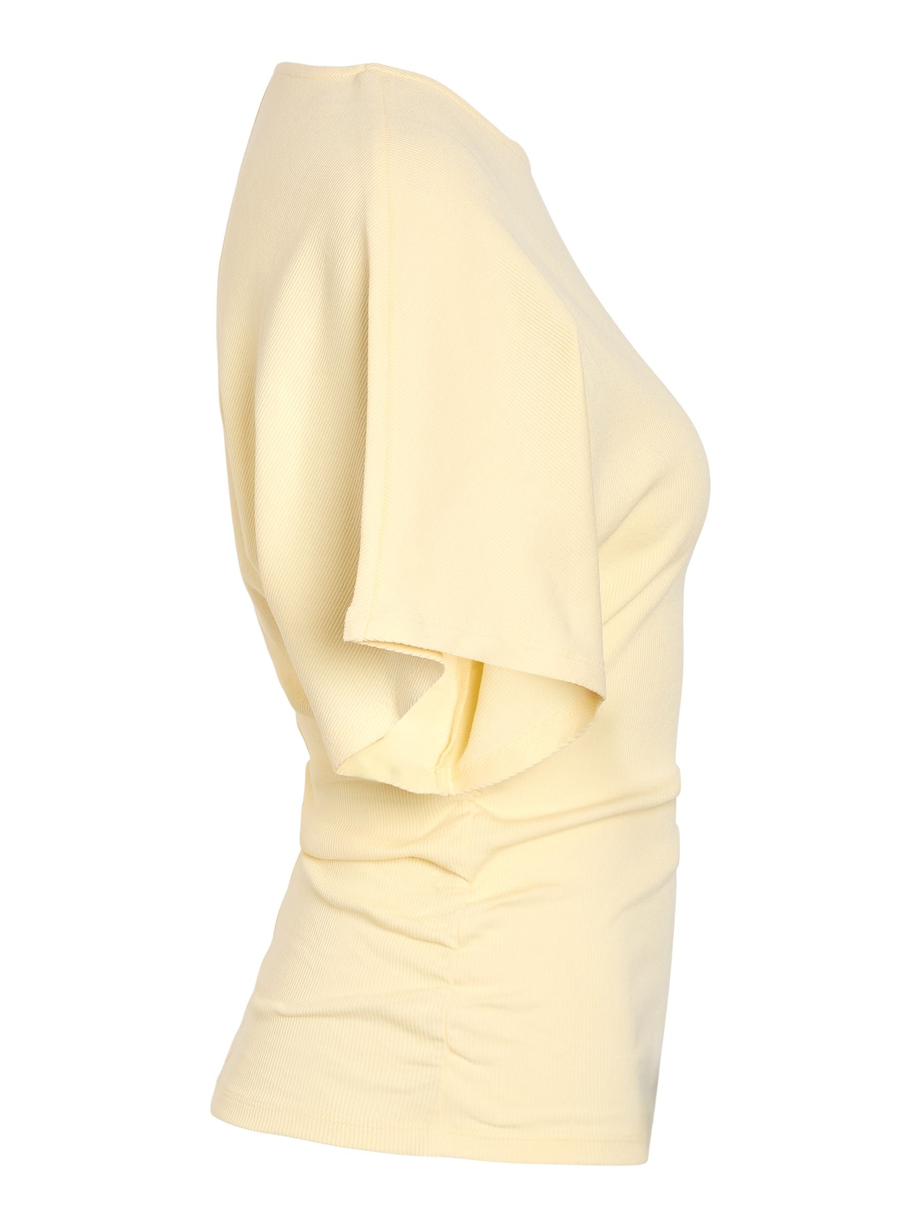 Noisy May Abbi t-shirt coton bio froncé manches courtes