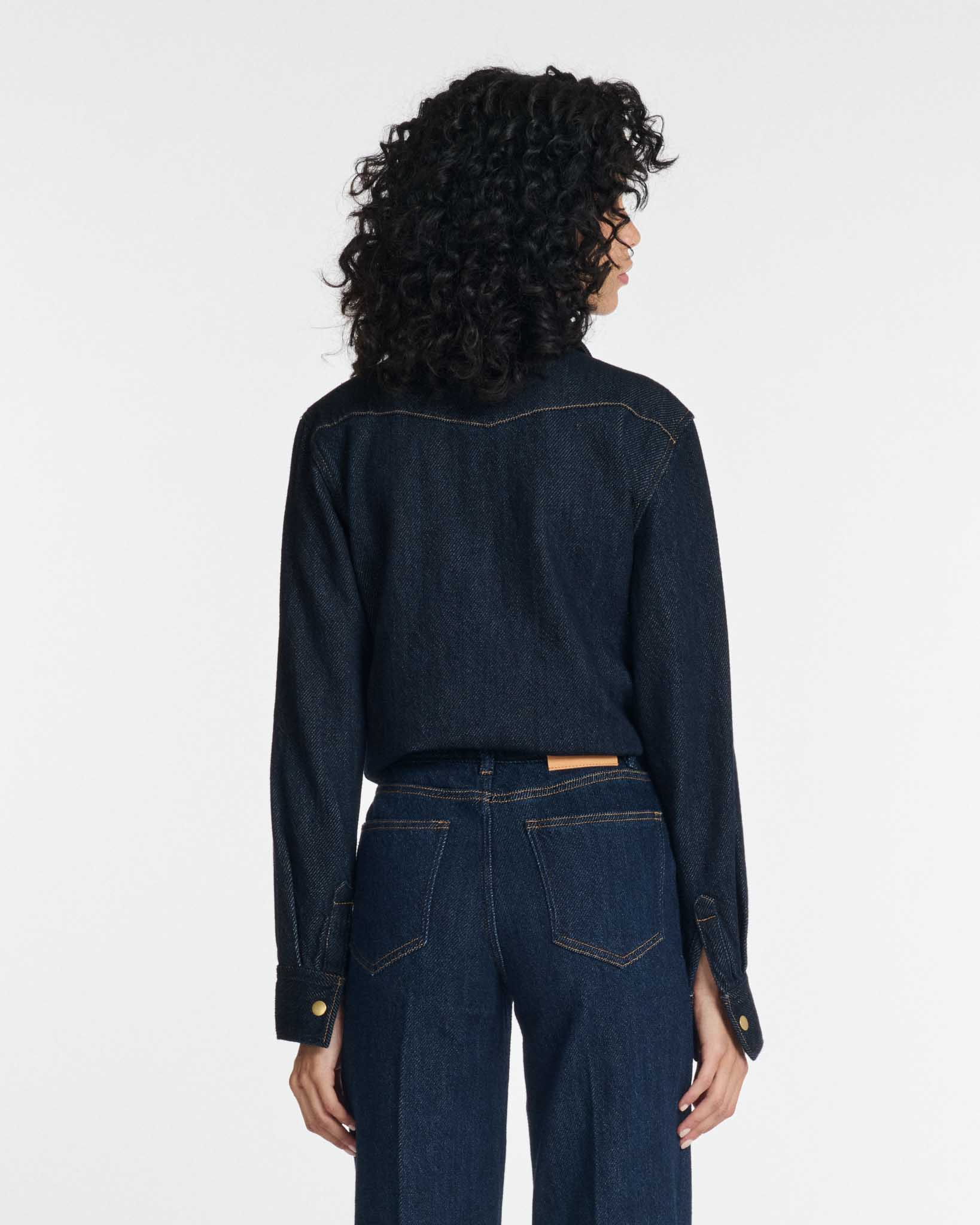 Labdip Dalia Denim 3D Dark Blue chemise ajustée