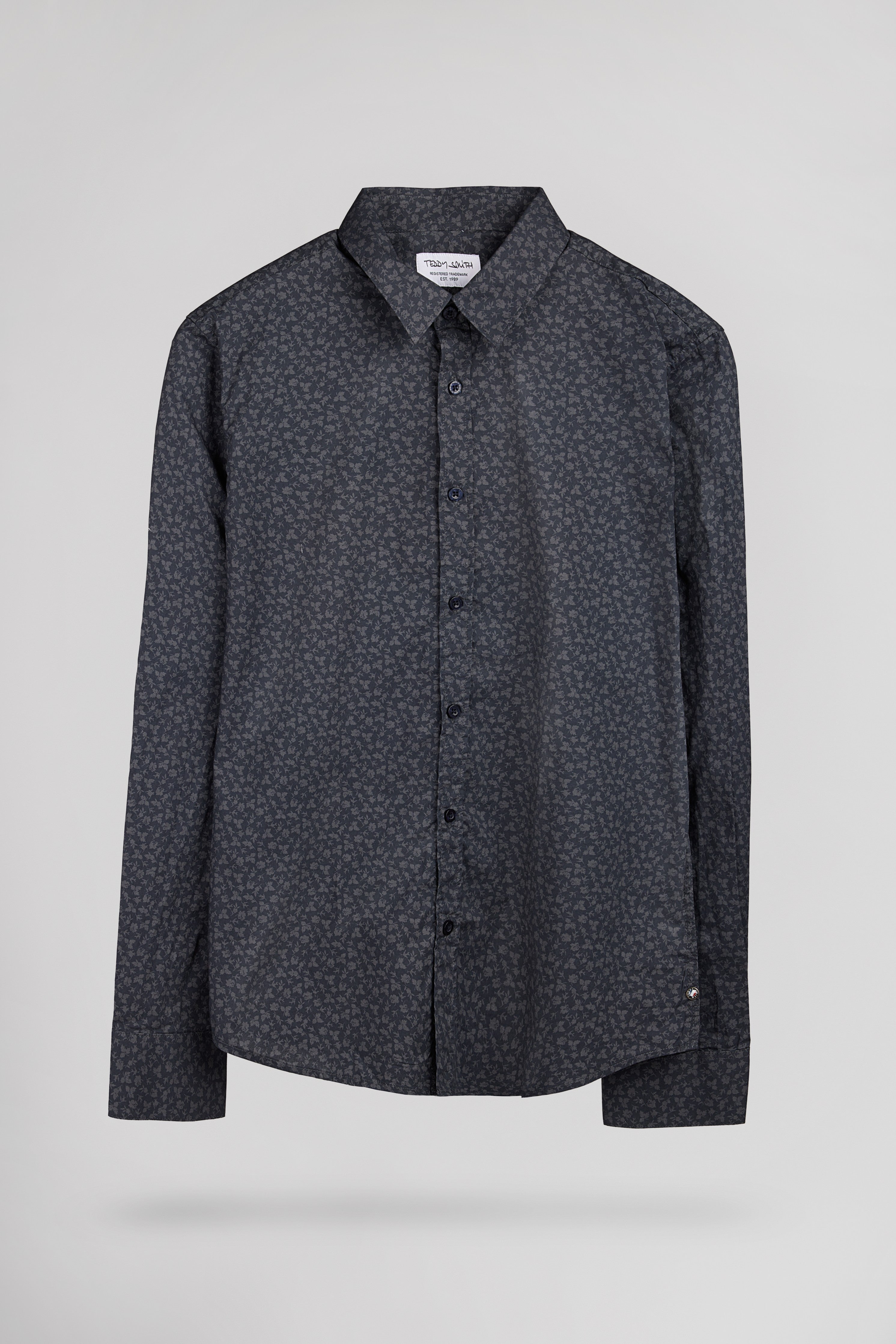 Teddy Smith Carton chemise dark navy cintrée homme
