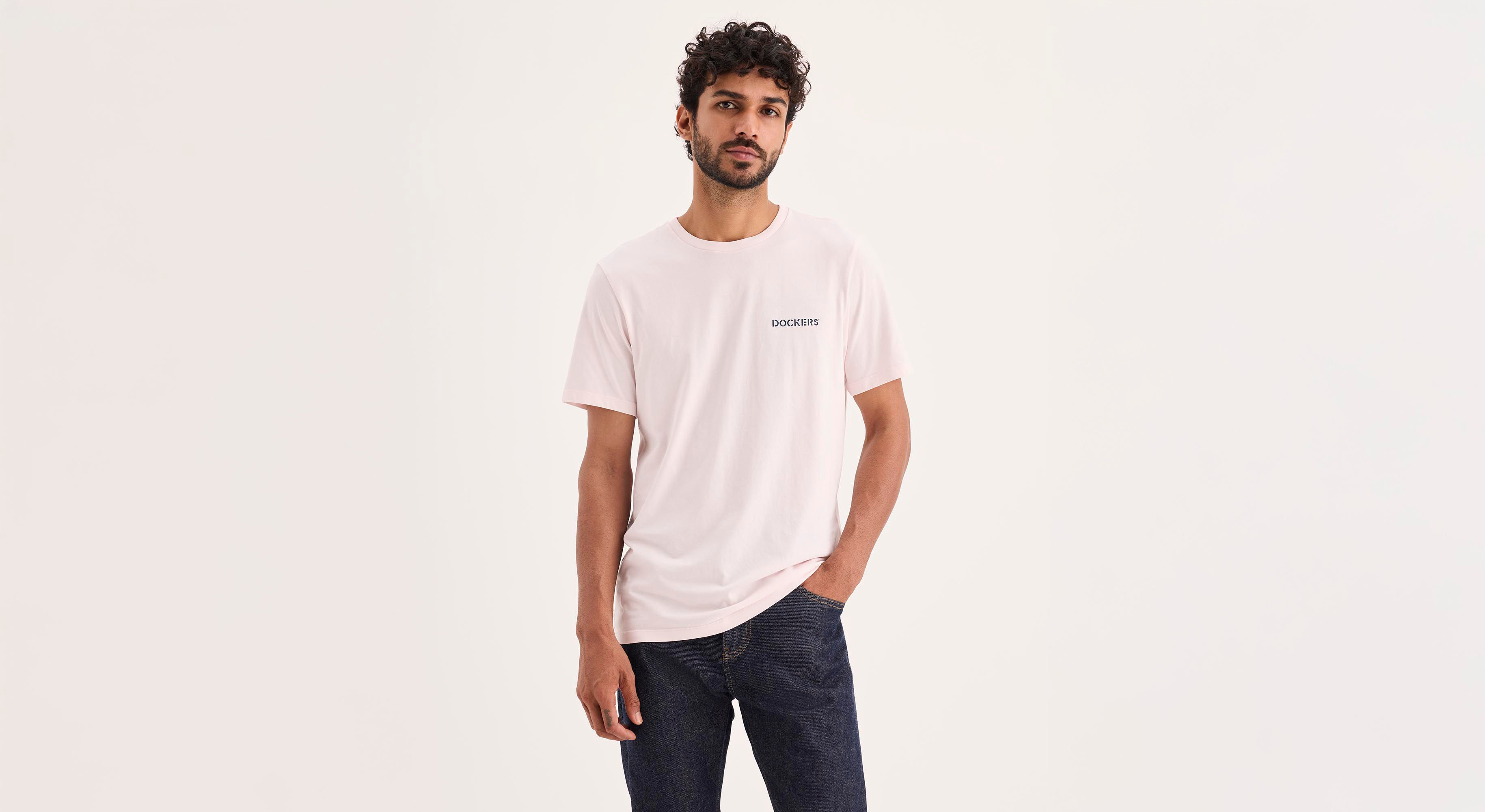 Dockers Graphic Tee T-shirt slim rose coton