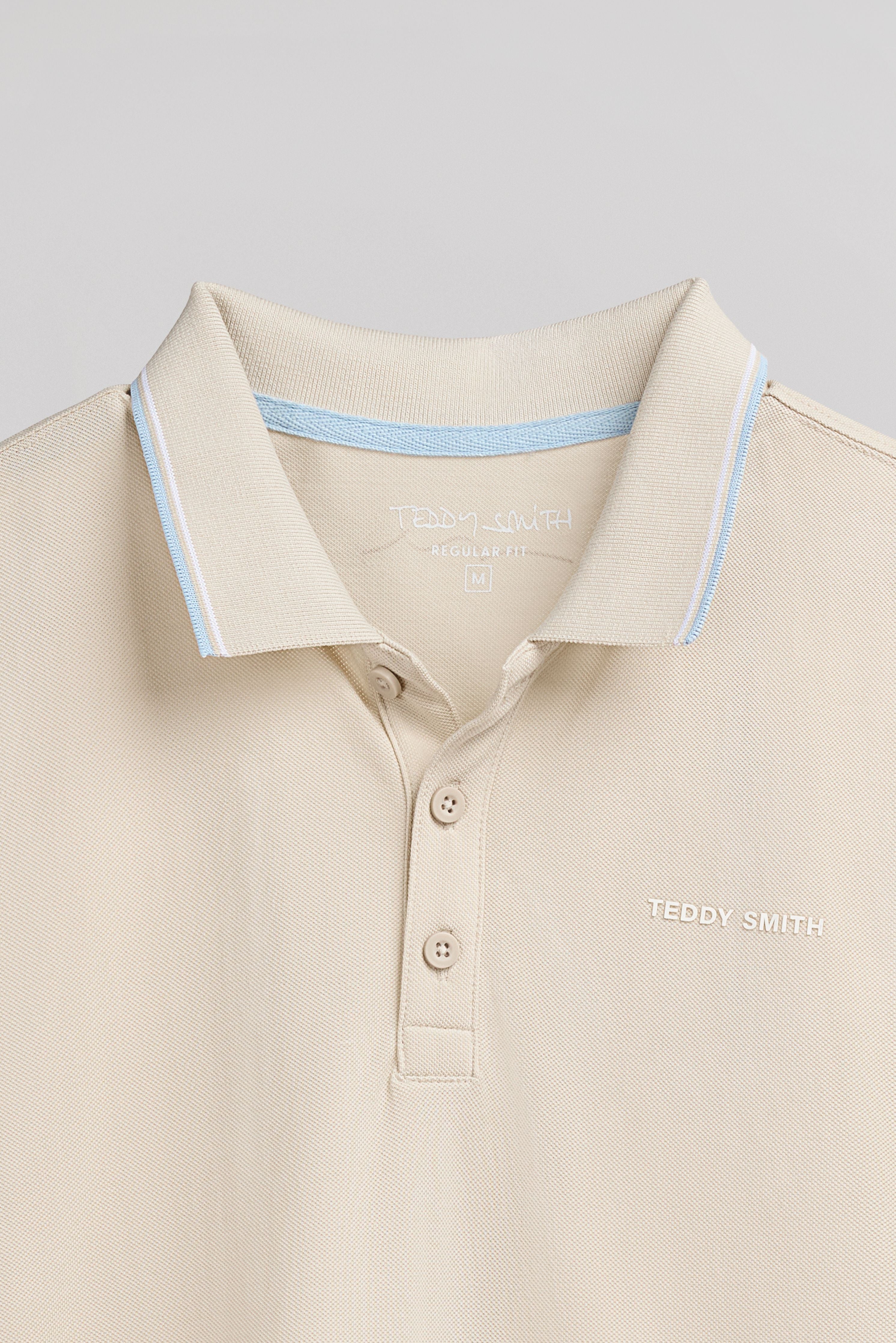 Teddy Smith Pasian 2 MC polo piqué beige clair coton
