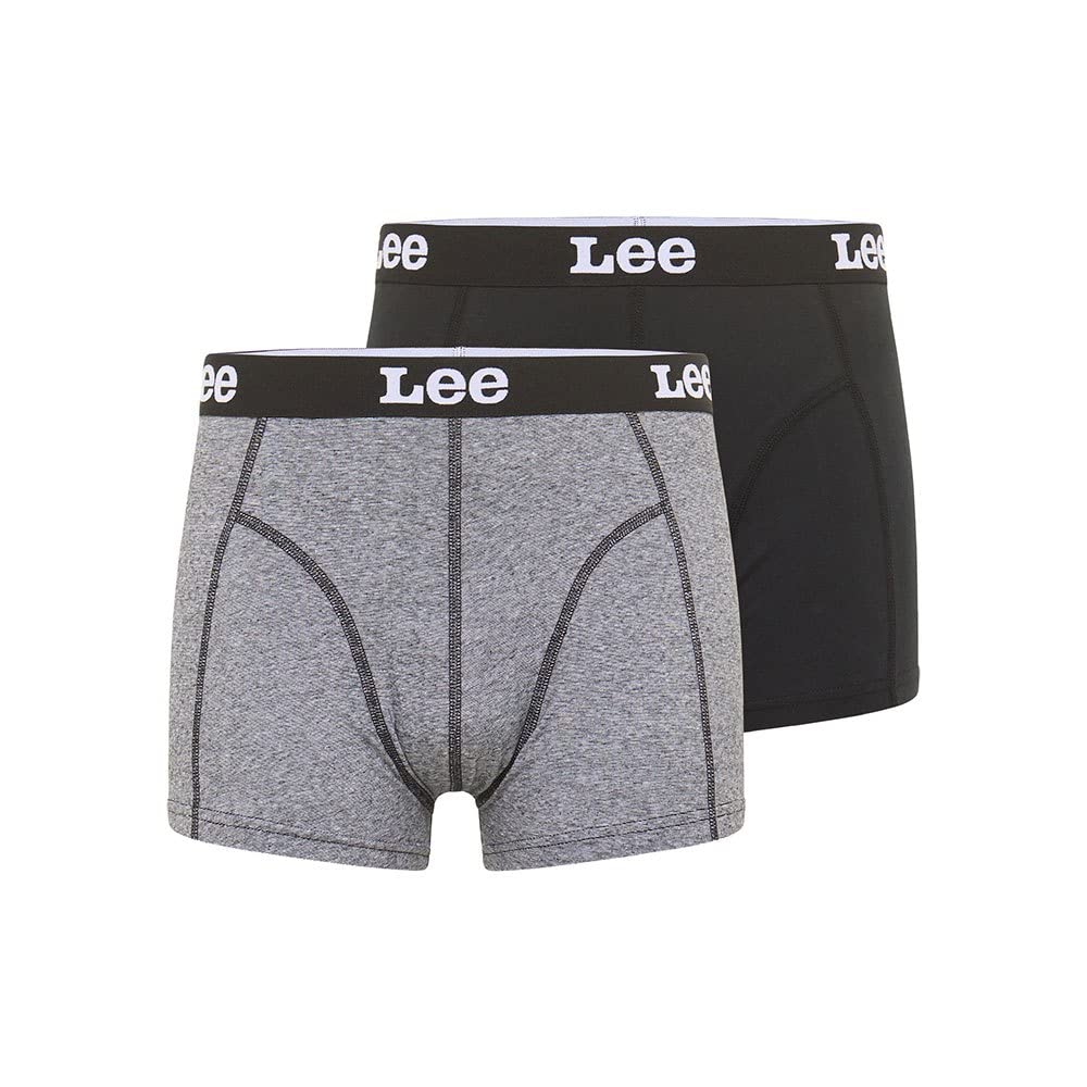 Lee Trunk Boxer Homme Noir Lot de 2 Coton Bio