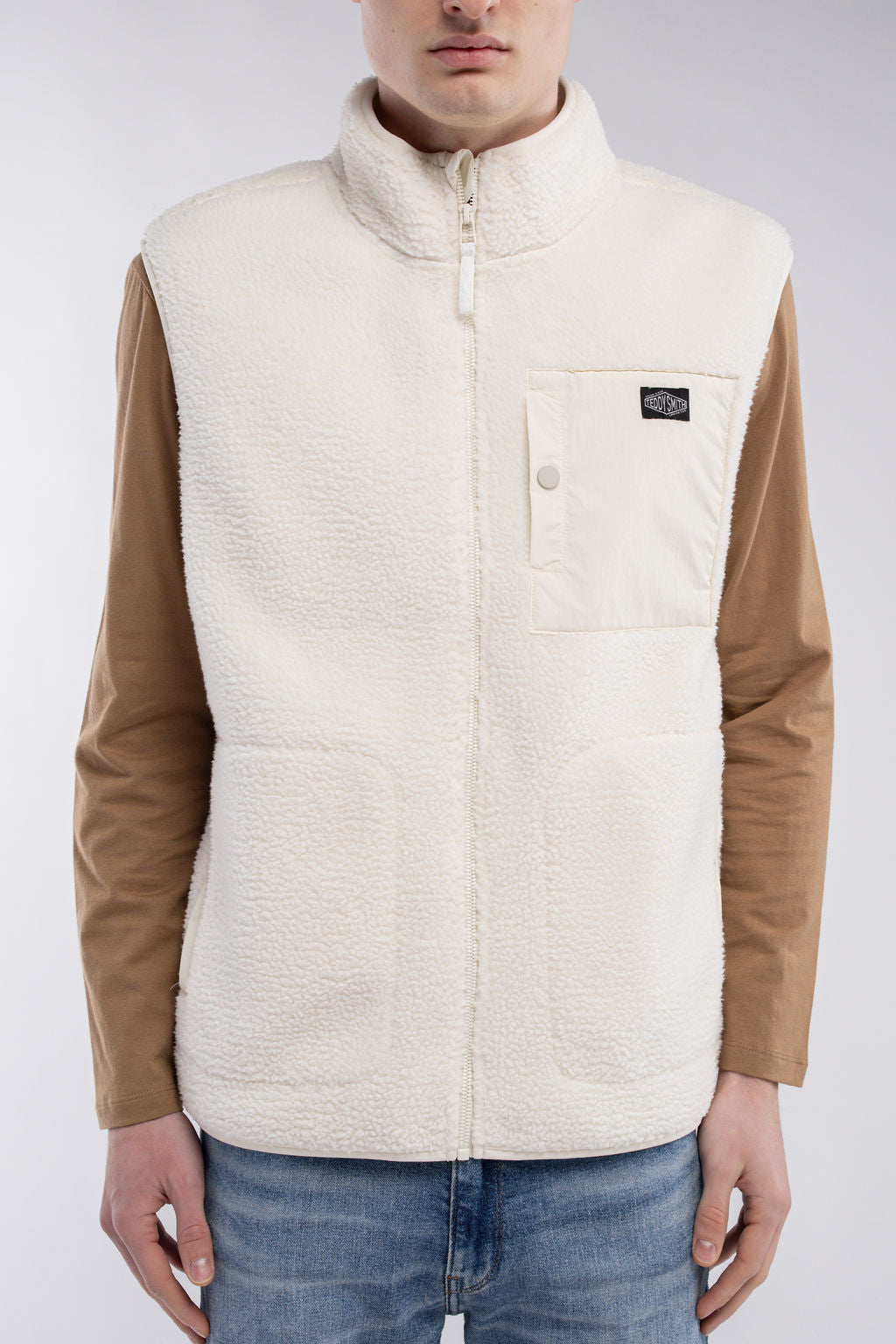 Teddy Smith B-Field veste sans manches ivoire