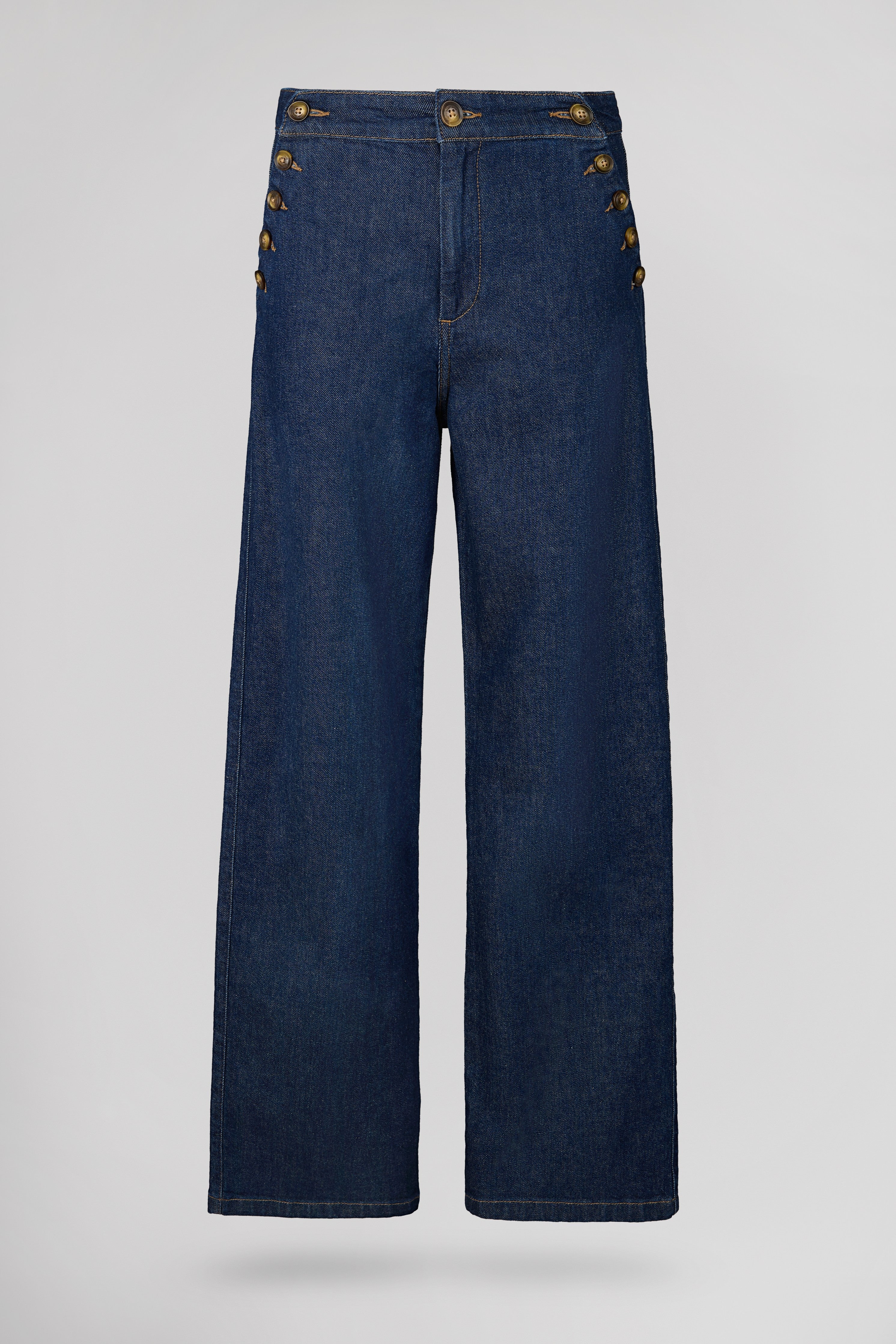 Teddy Smith P-Marina jean large taille haute bleu femme