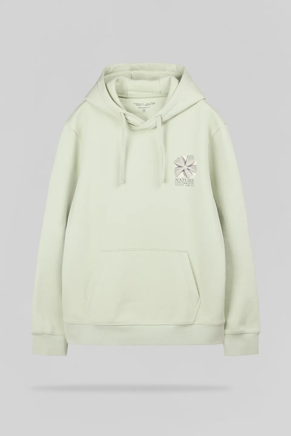 Teddy Smith S-Nature Hoody Vert Nacre sweat capuche coton