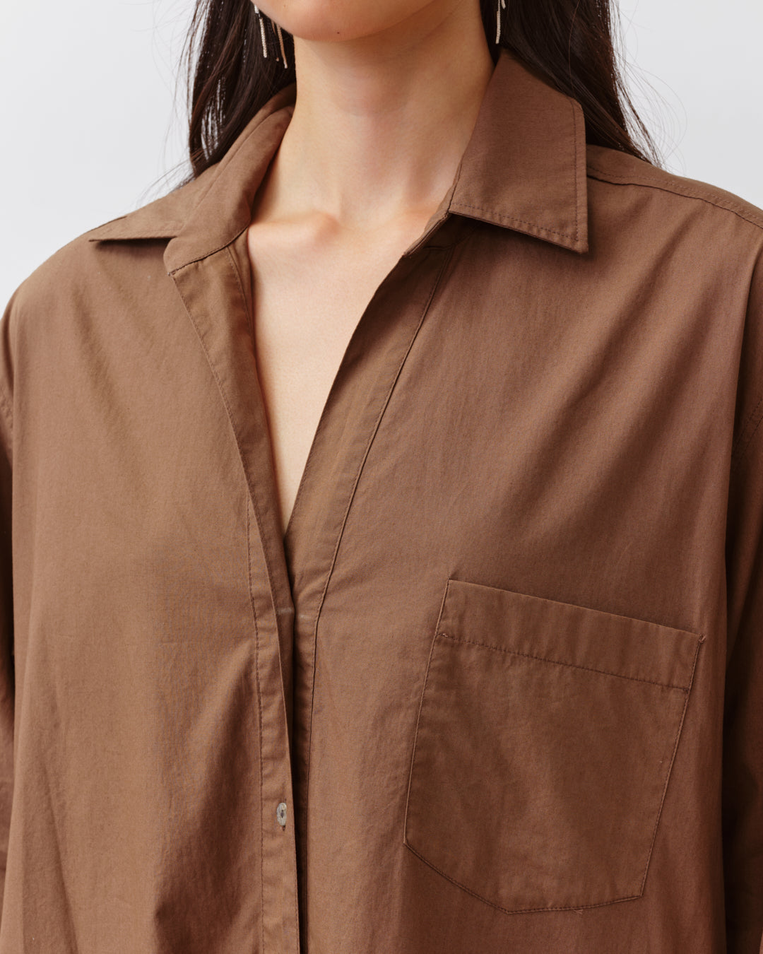 DIEGA RIVATA robe chemise camel manches longues