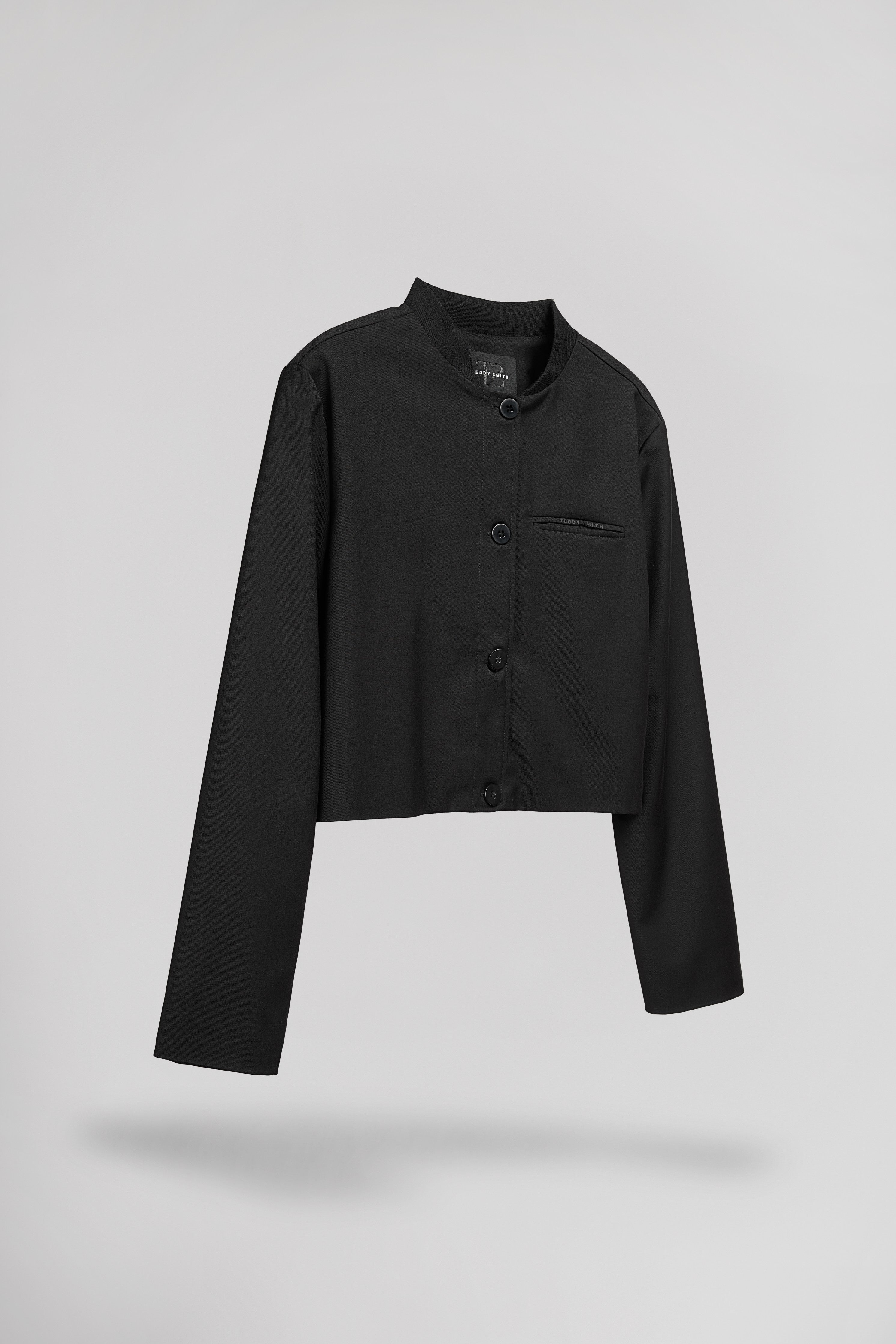 Teddy Smith B-Kendall veste courte doublée noire col montant
