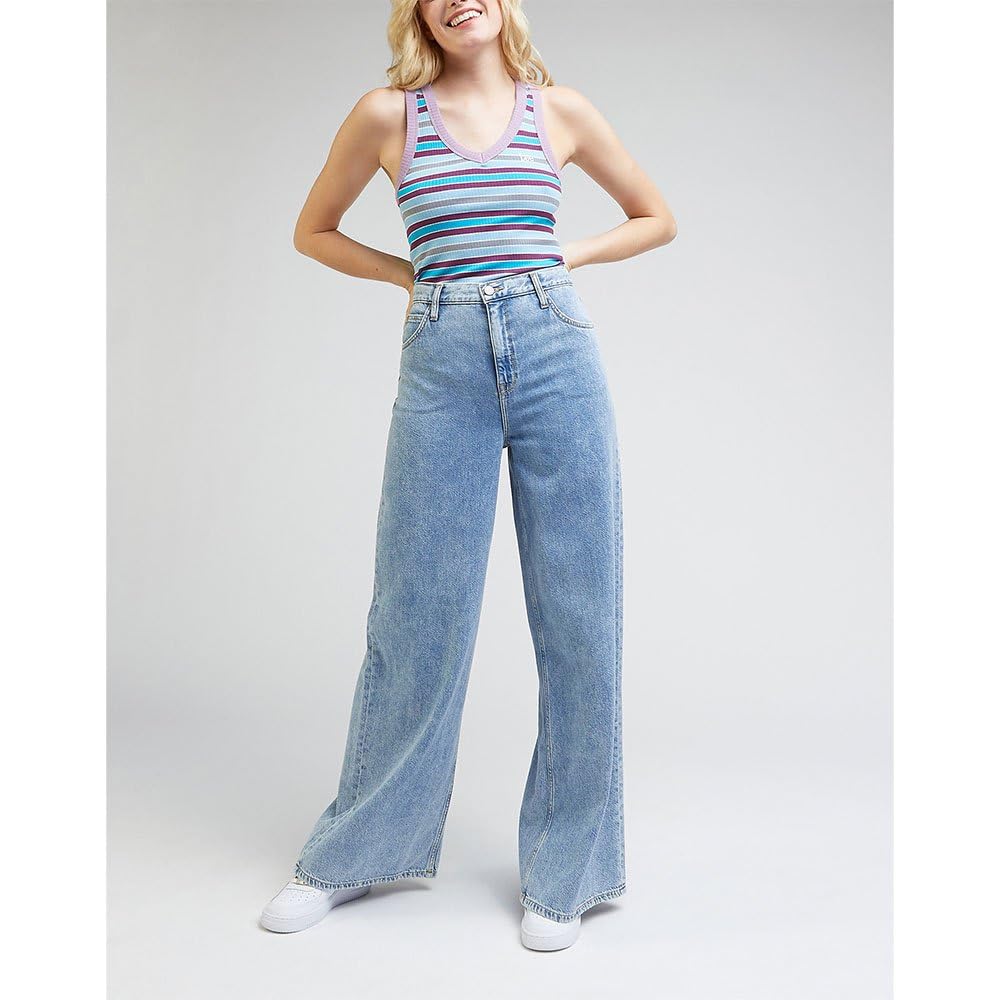Lee Drew jean femme 25W/33L bleu givré taille haute