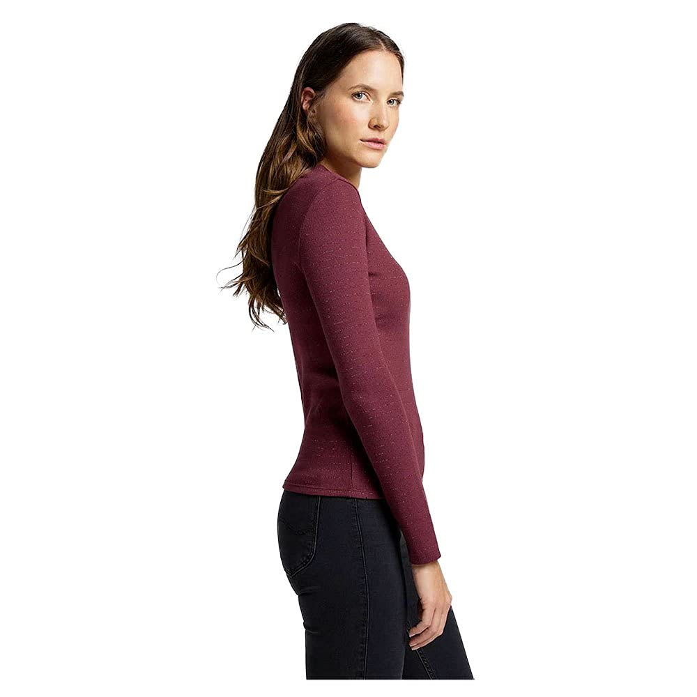 Lee High Neck Rib t-shirt femme côtelé