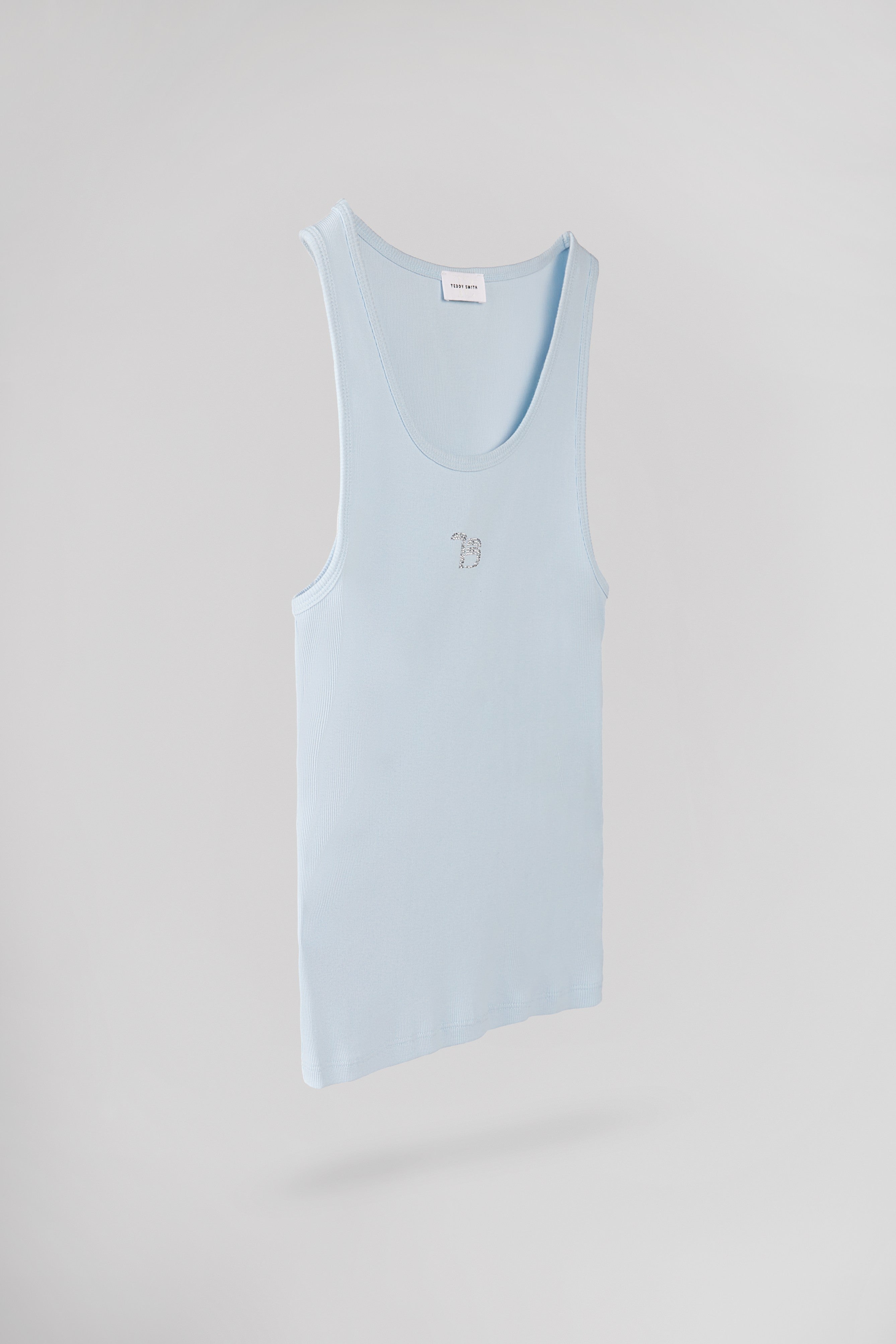 Teddy Smith D-Avril débardeur pastel blue strass