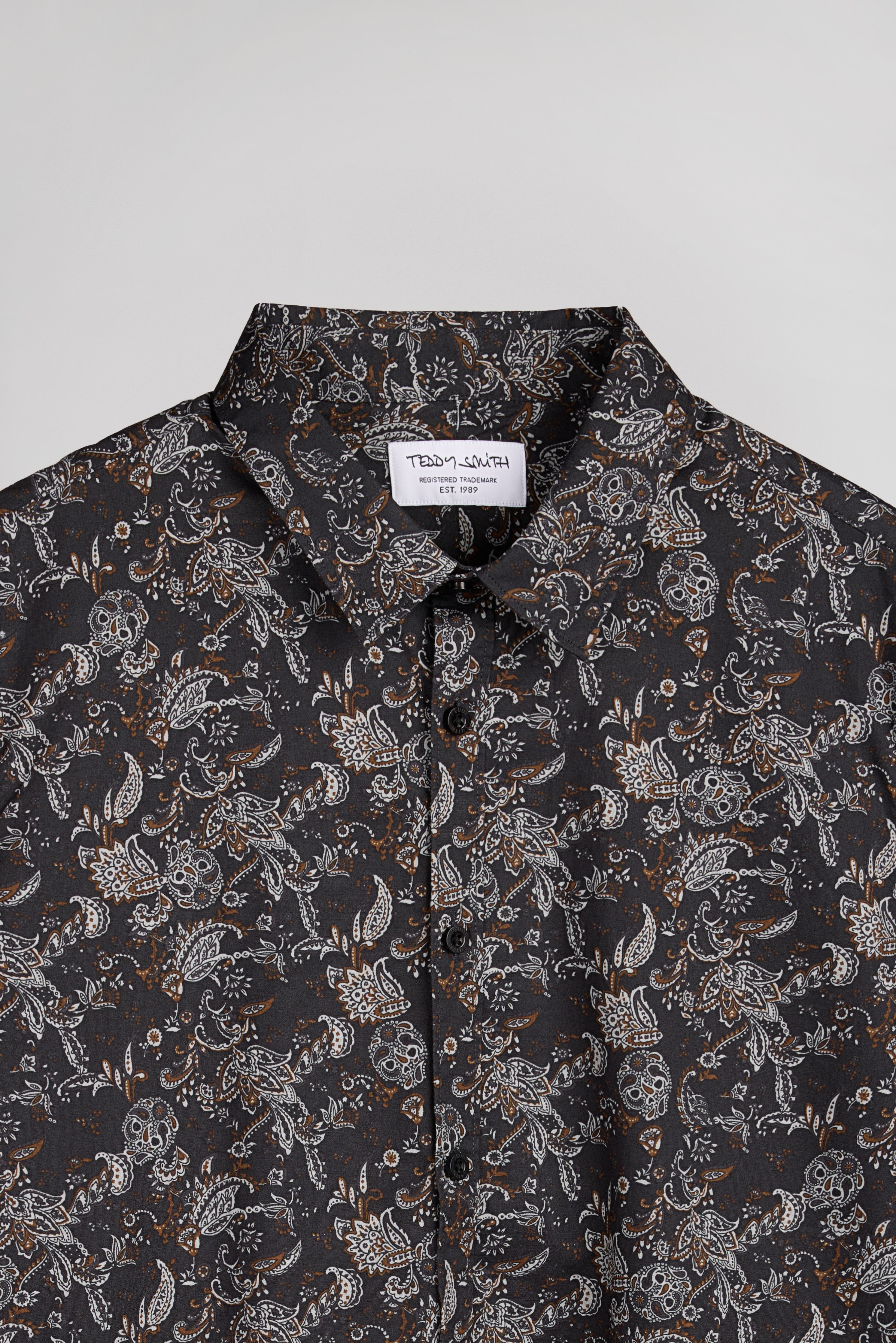 Teddy Smith Carton ML chemise noire stretch homme