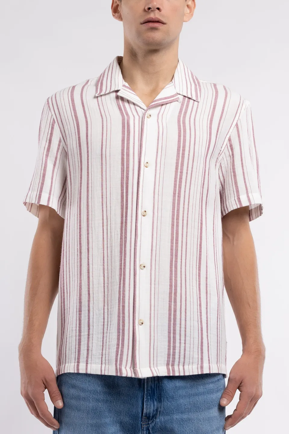 Teddy Smith C-Celestio MC chemise rouge col cubain