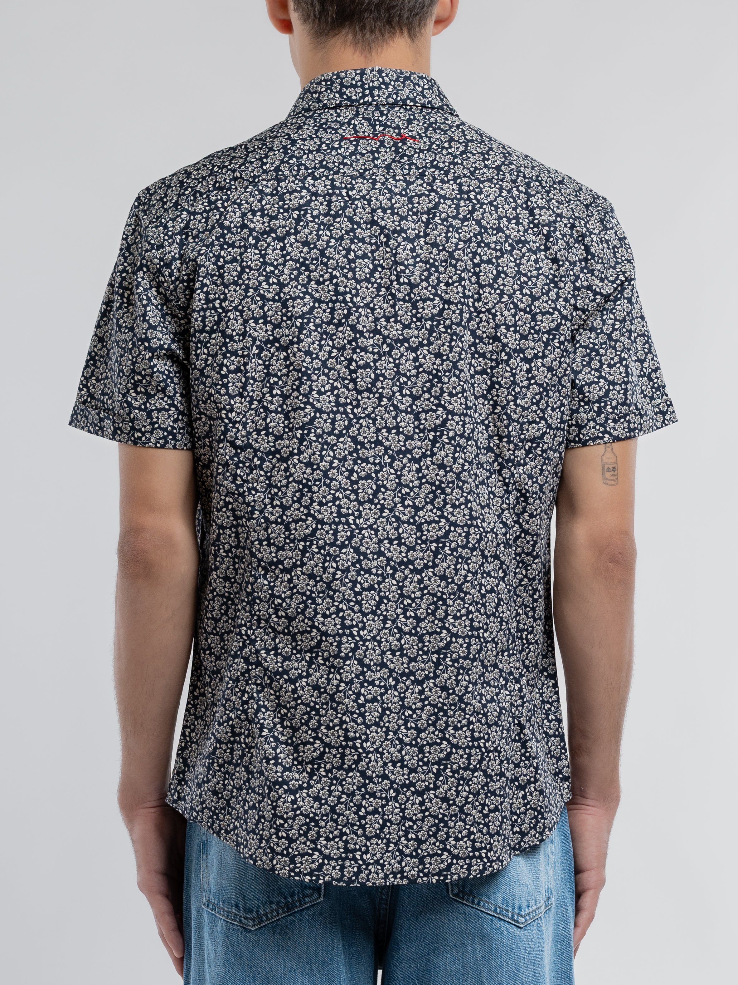 Teddy Smith Cut 2 MC chemise homme bleu slim manches courtes