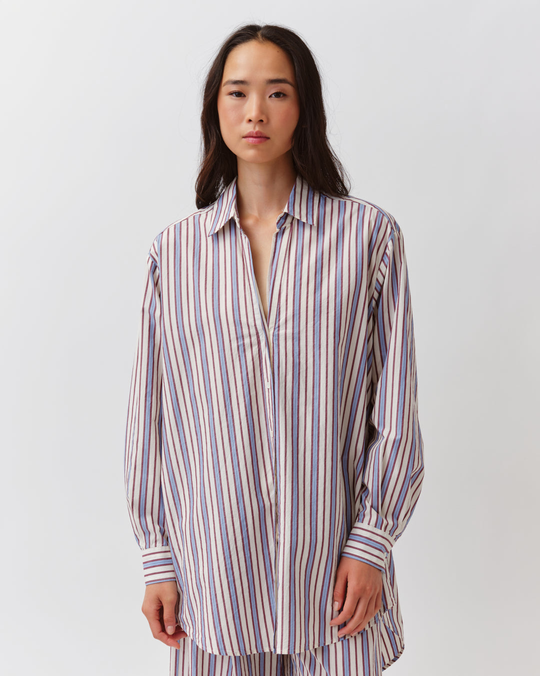 DIEGA CENTIA chemise fluide écru prune ciel