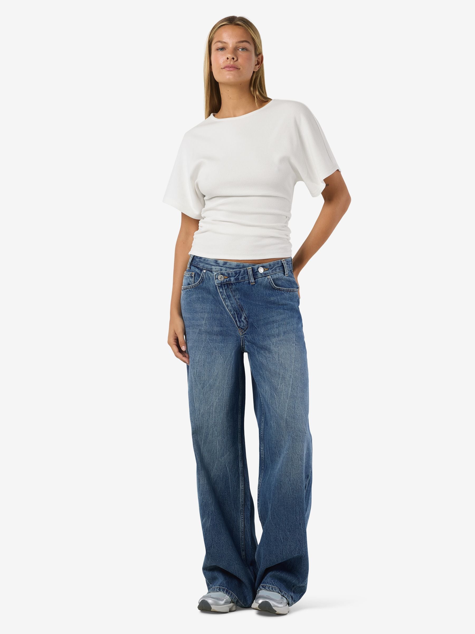 Noisy May Abbi t-shirt froncé coton bio