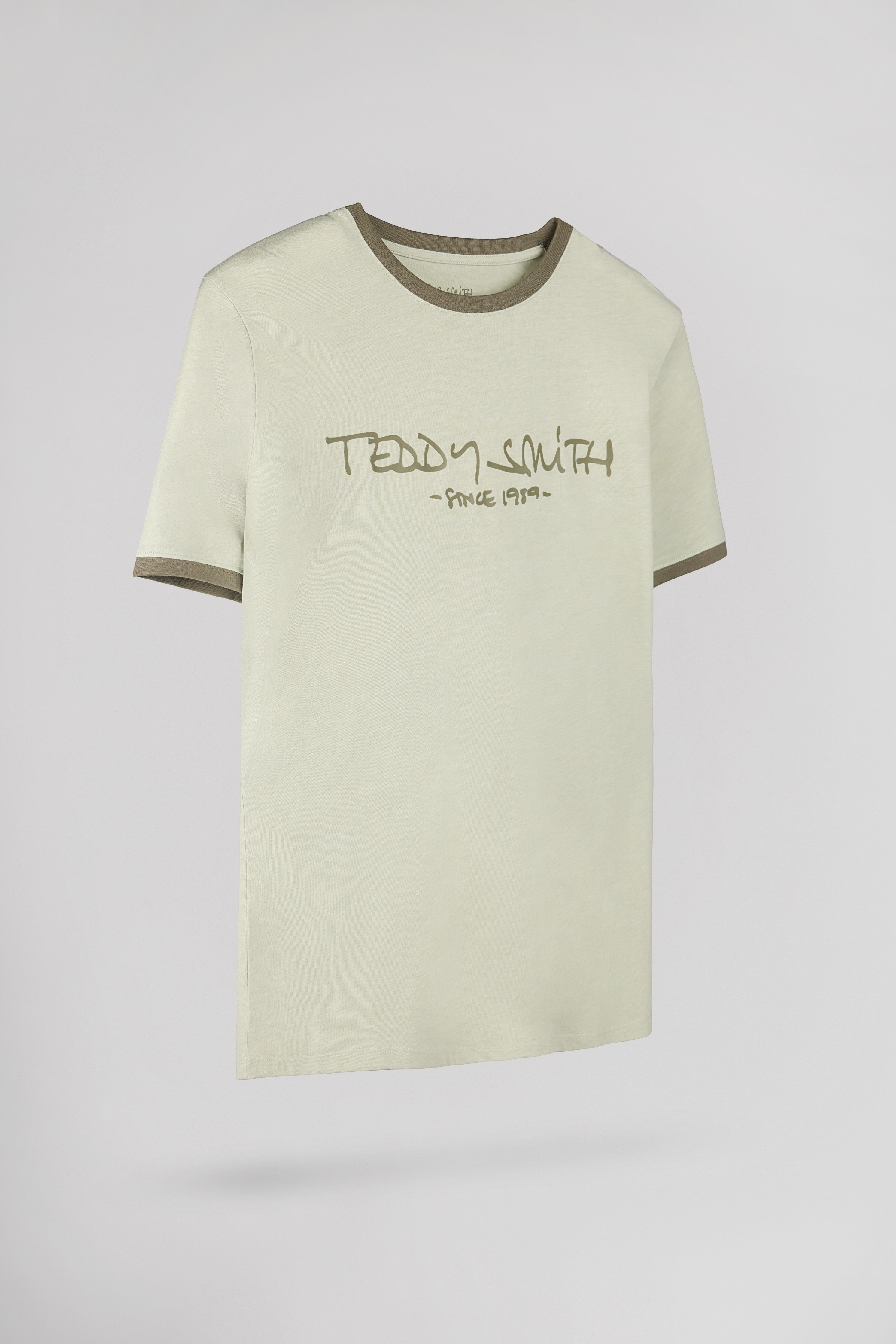 Teddy Smith Ticlass MC t-shirt col rond vert sauge manches courtes
