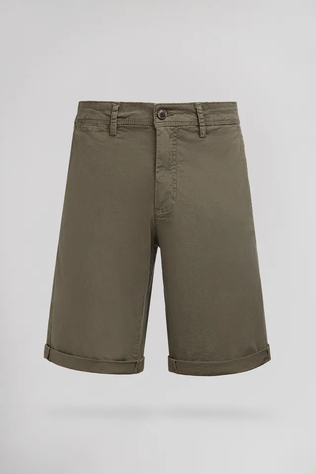 Teddy Smith Chino bermuda turbulence kaki coton stretch