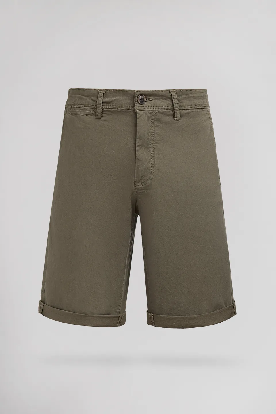 Teddy Smith Chino bermuda turbulence kaki coton stretch