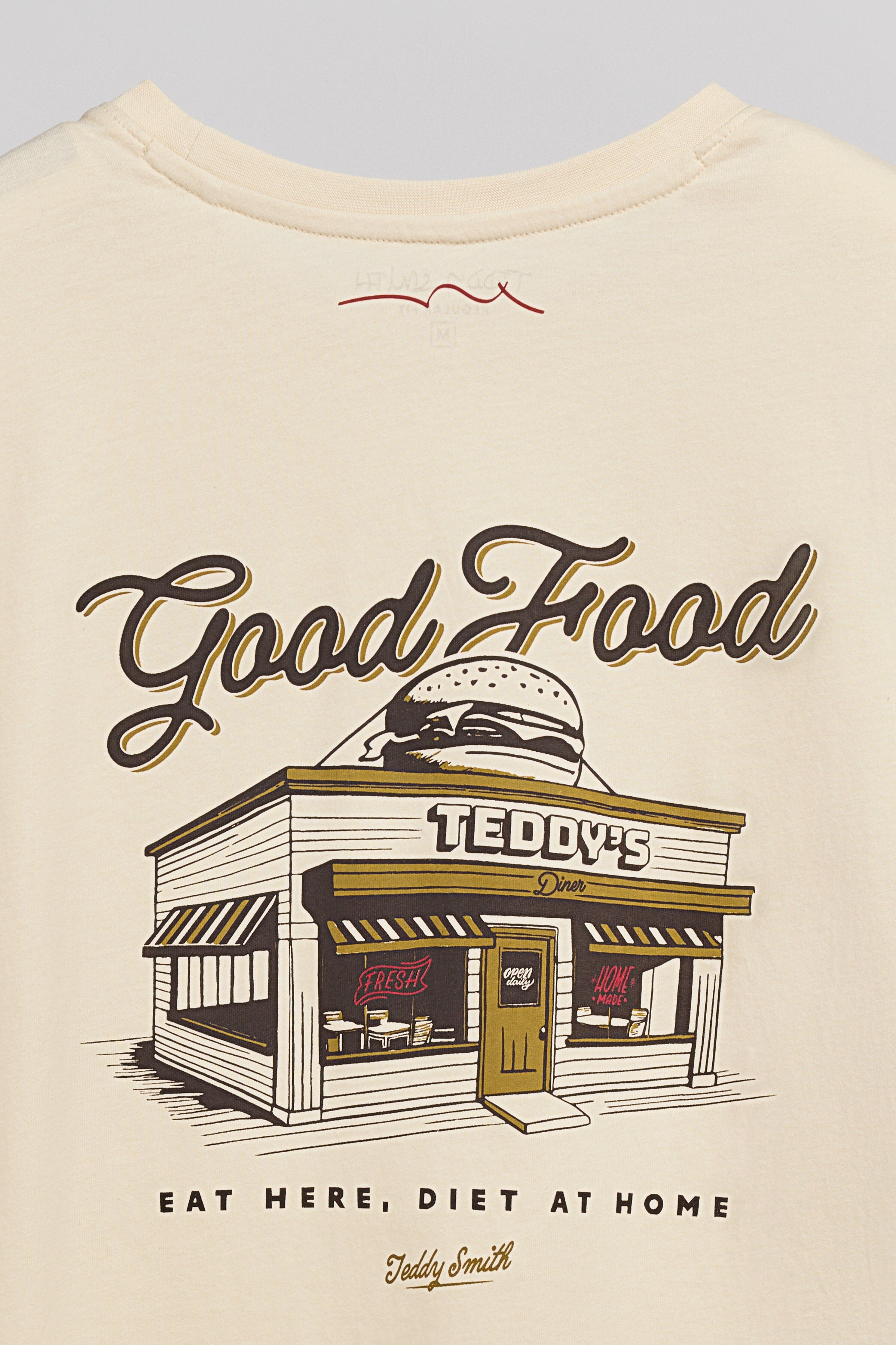 Teddy Smith T-Dinner MC t-shirt homme crème