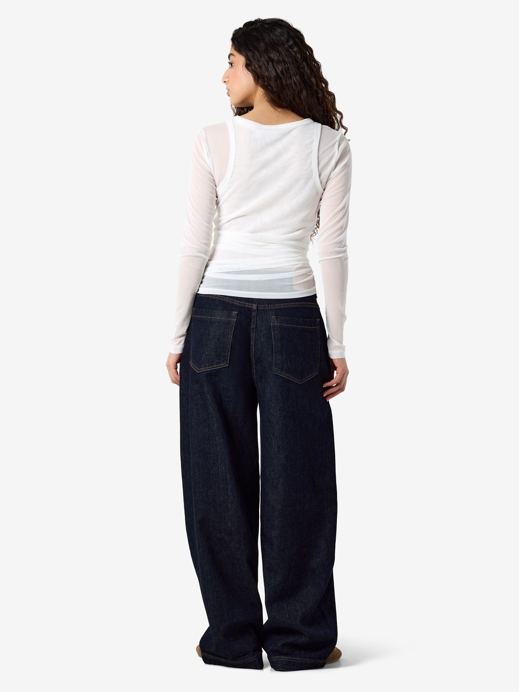 Noisy May Judith Mesh top manches longues col rond