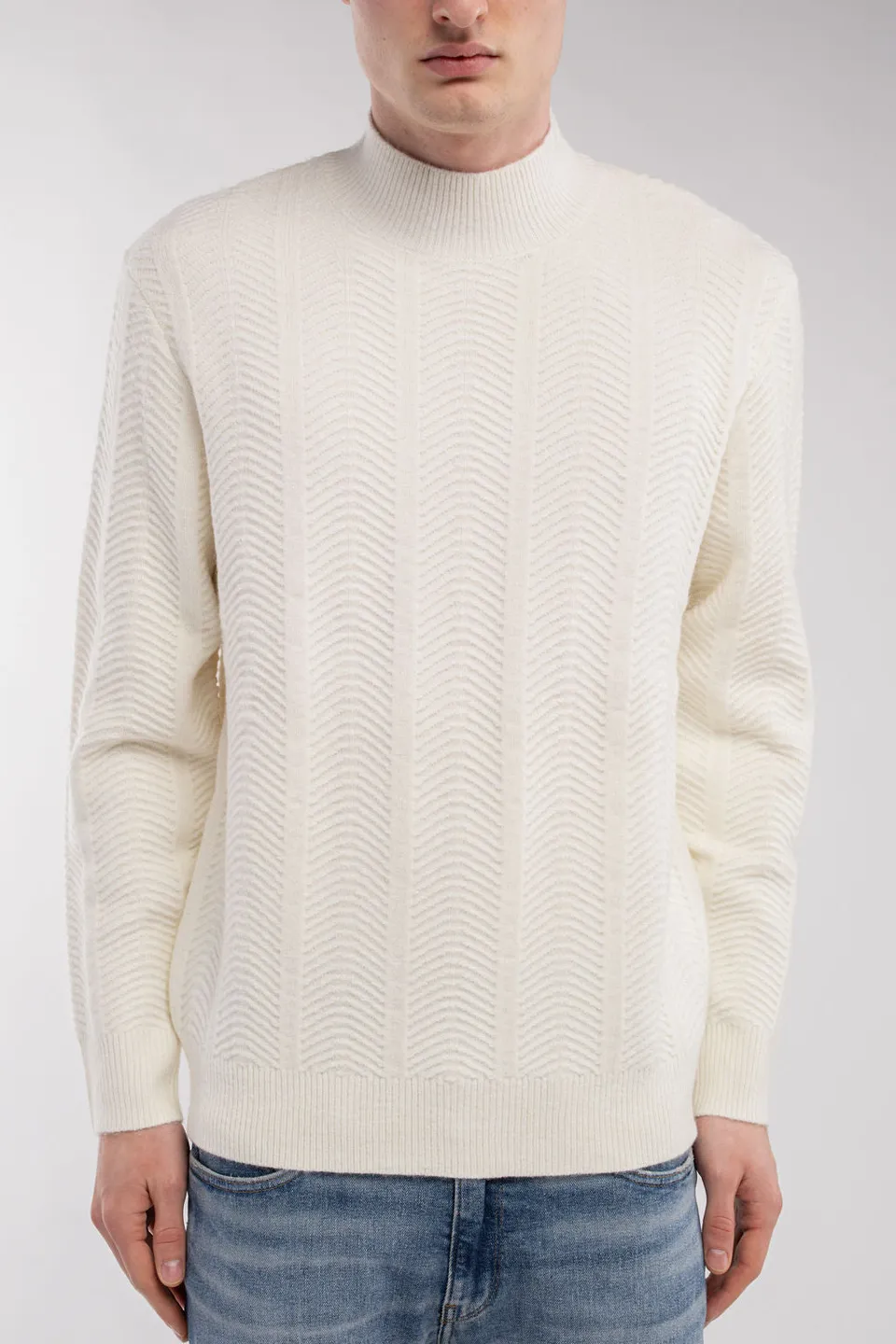 Teddy Smith P-Bacary Cream pull col montant crème homme