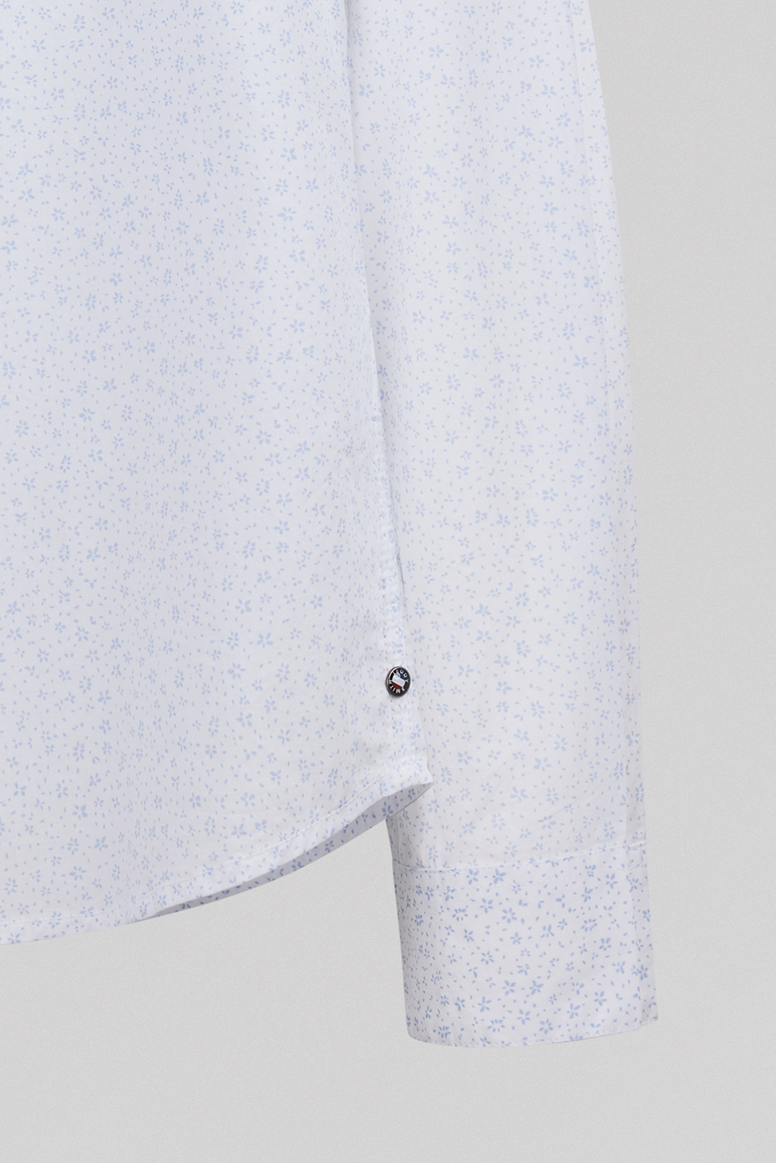 Teddy Smith Carton ML Chemise homme cintrée blanc imprimé