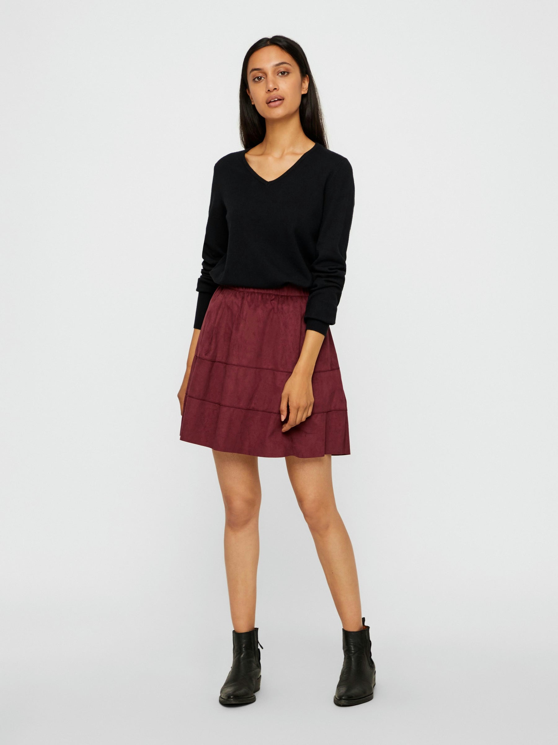 Noisy May jupe courte daim synthétique taille élastique