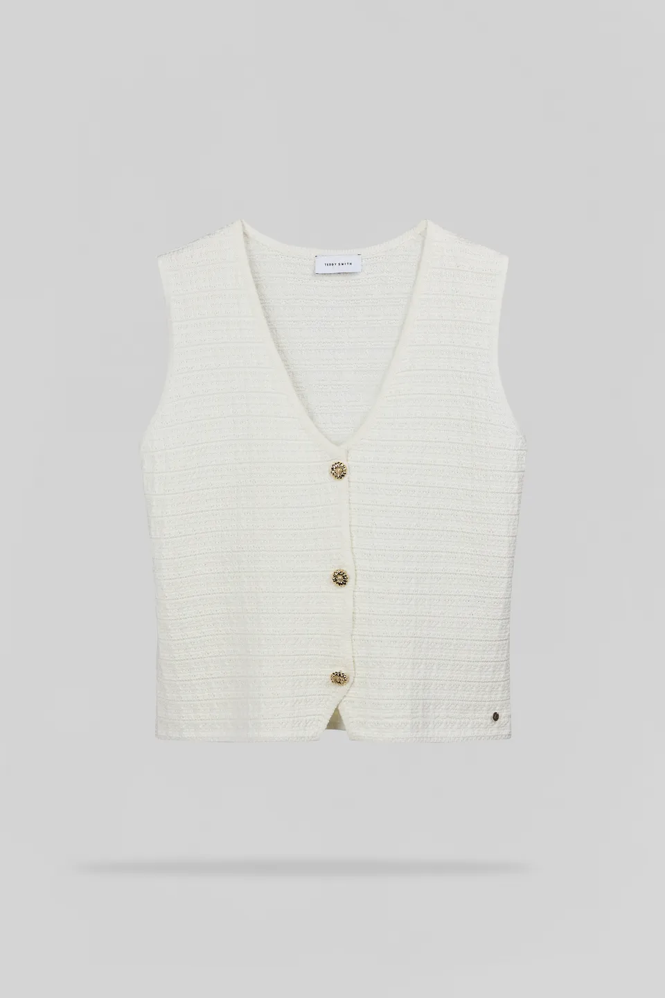 Teddy Smith G-Millie gilet sans manches blanc cassé